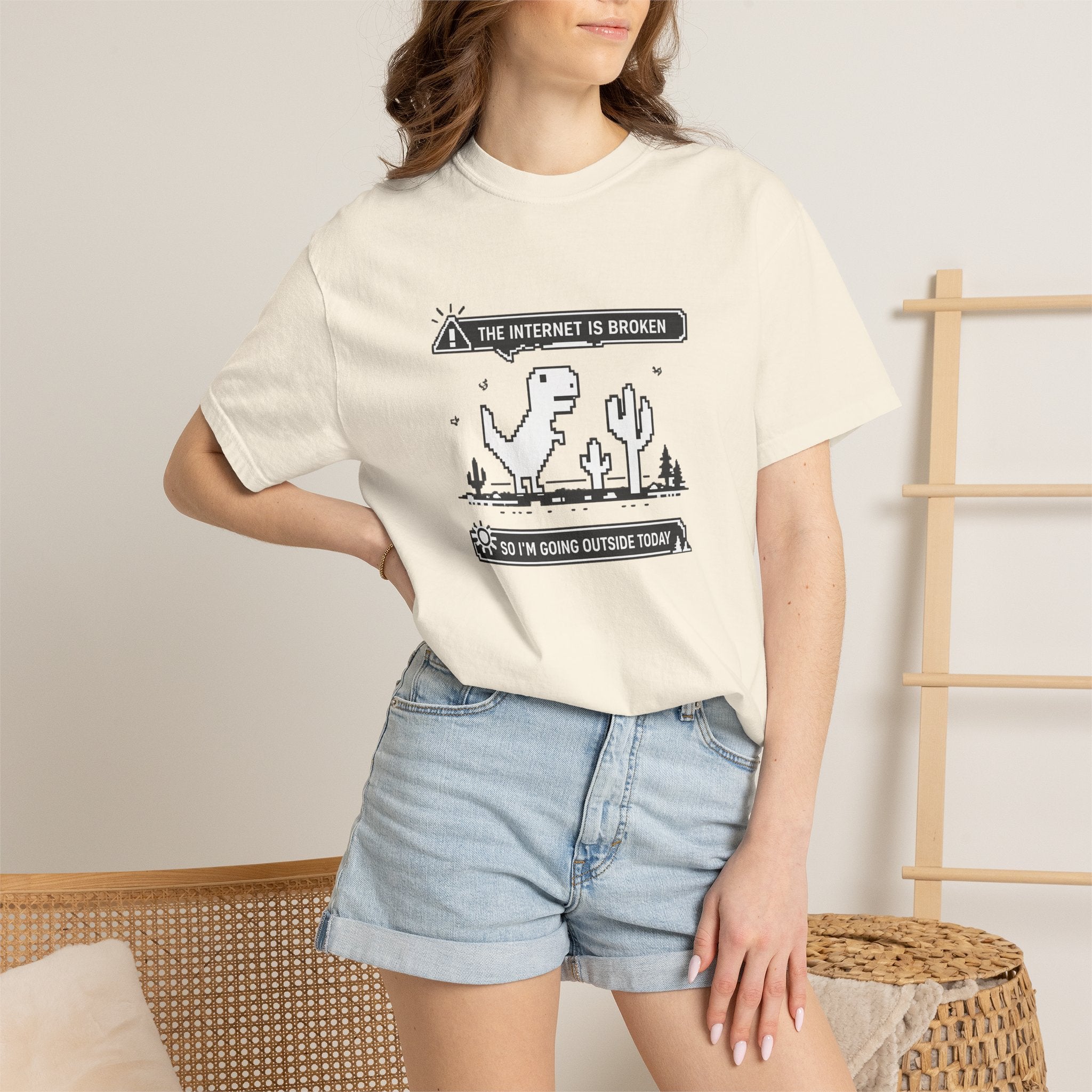 The Internet Is Broken — Dino Offline Graphic T-Shirt