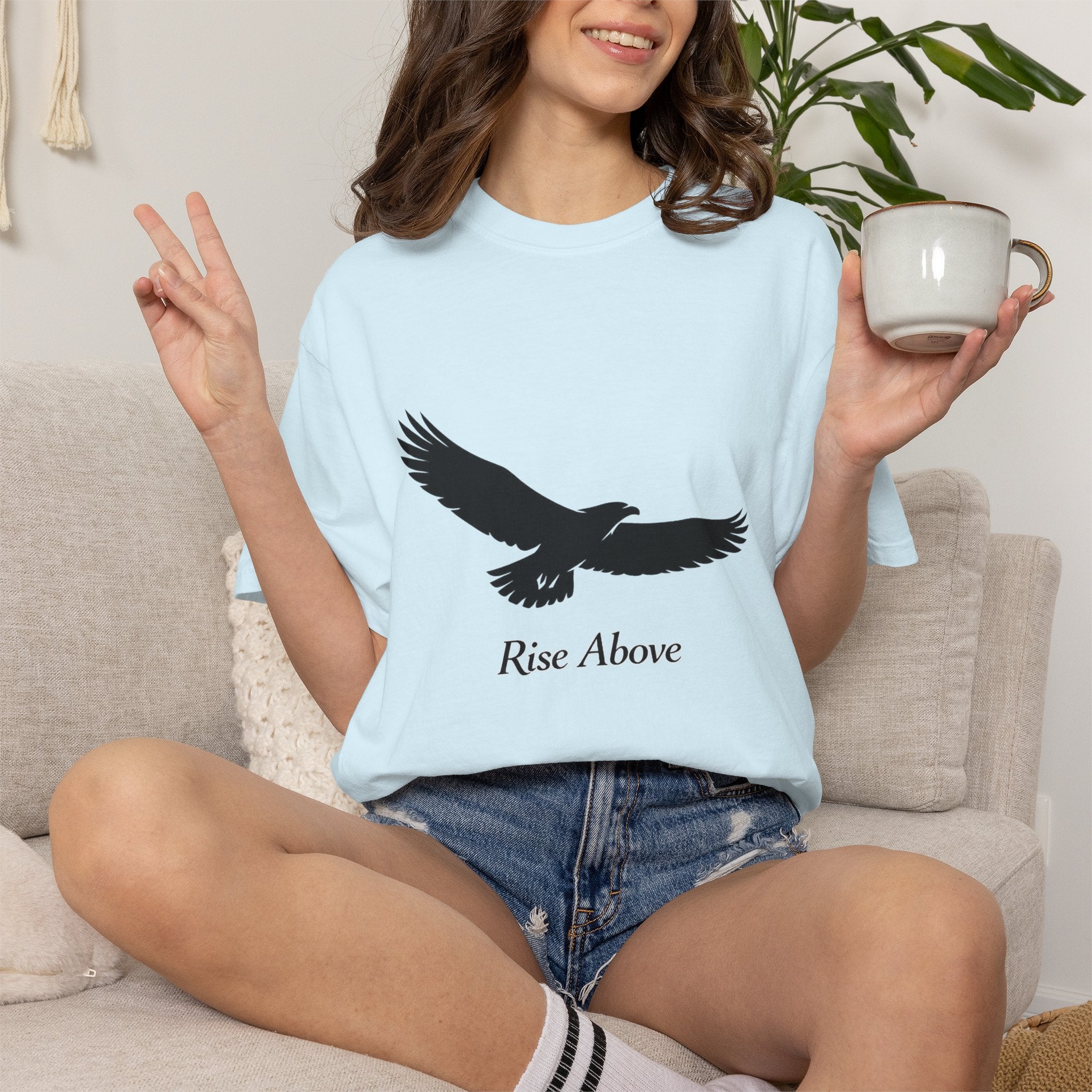 Eagle "Rise Above" T-Shirt — Inspirational Graphic Tee