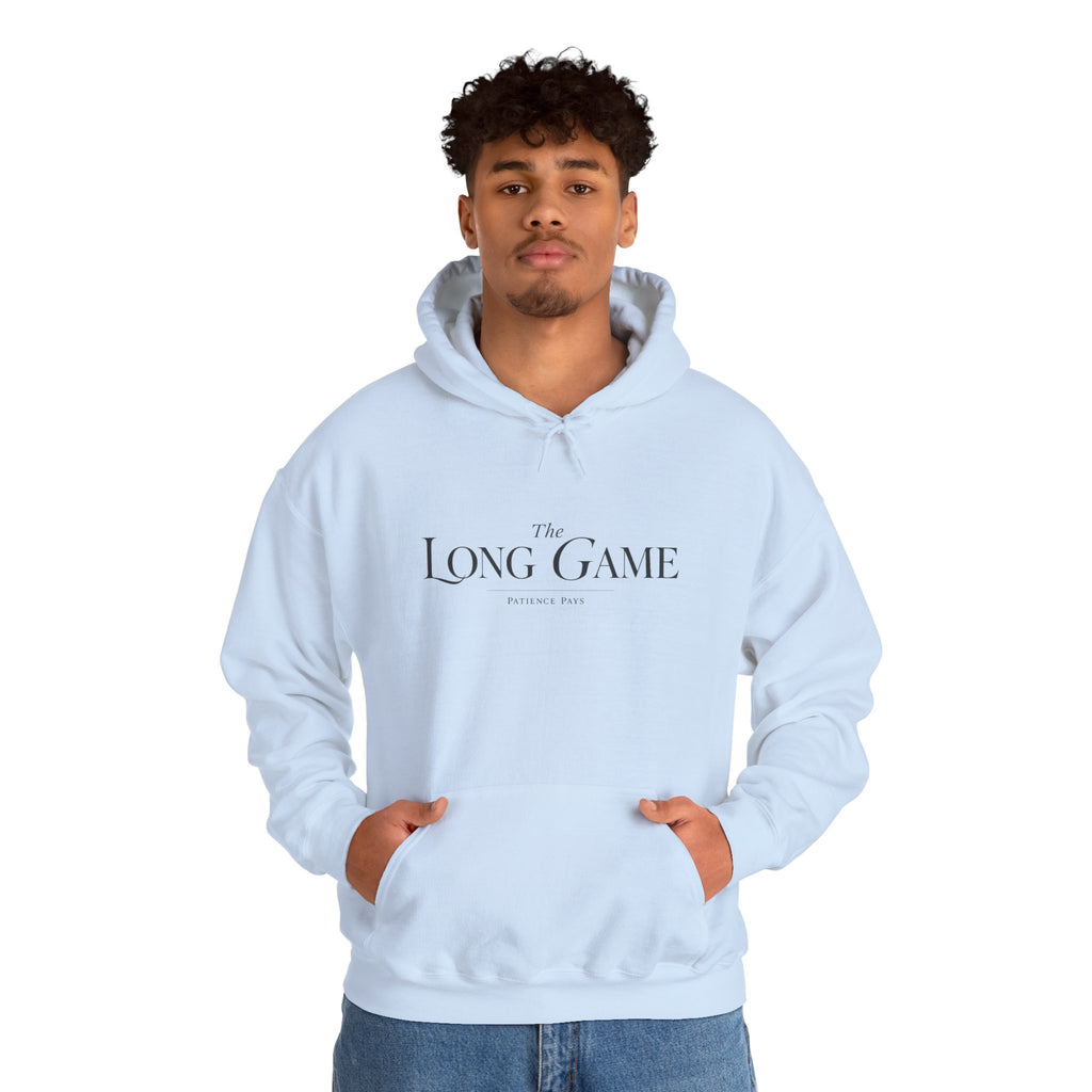 The Long Game Hoodie — Minimalist Motivational Pullover