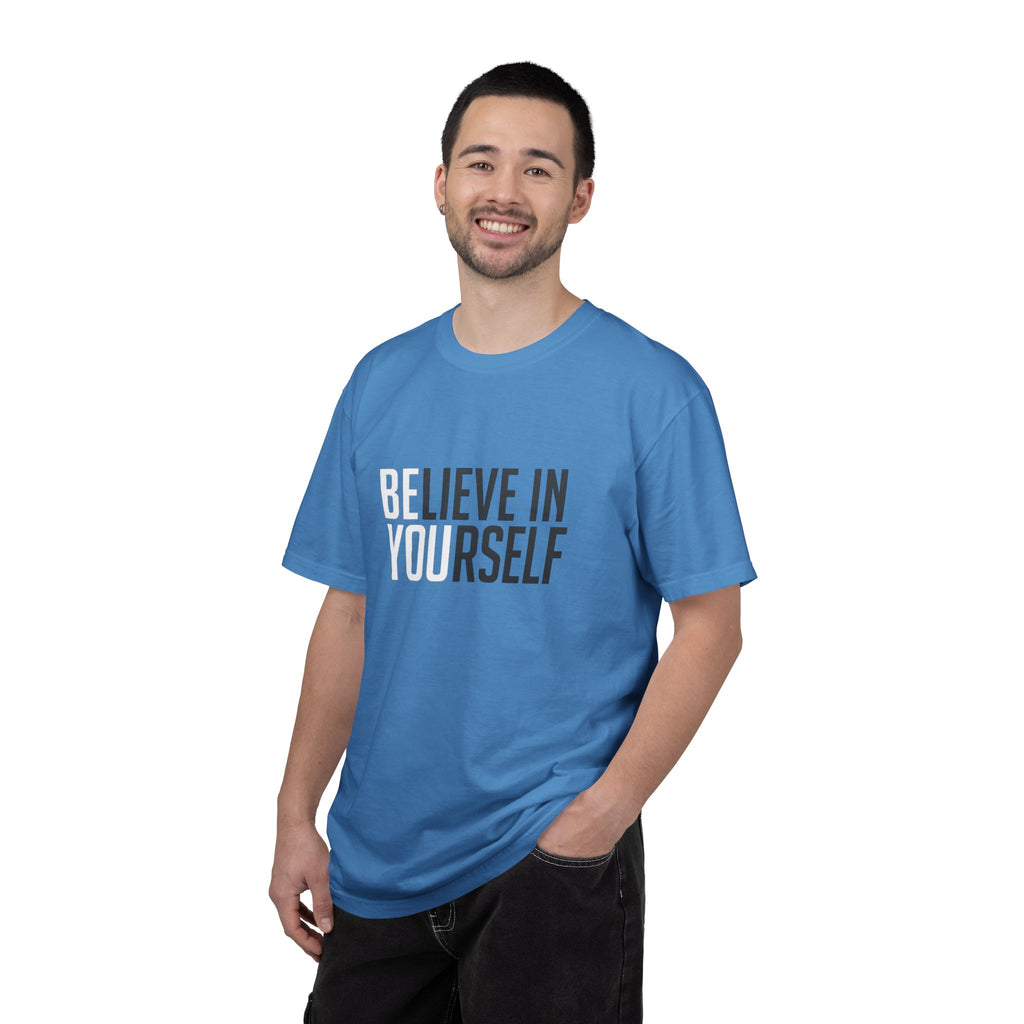 Believe In Yourself motivational text T-shirt | Typography tee, positive affirmation