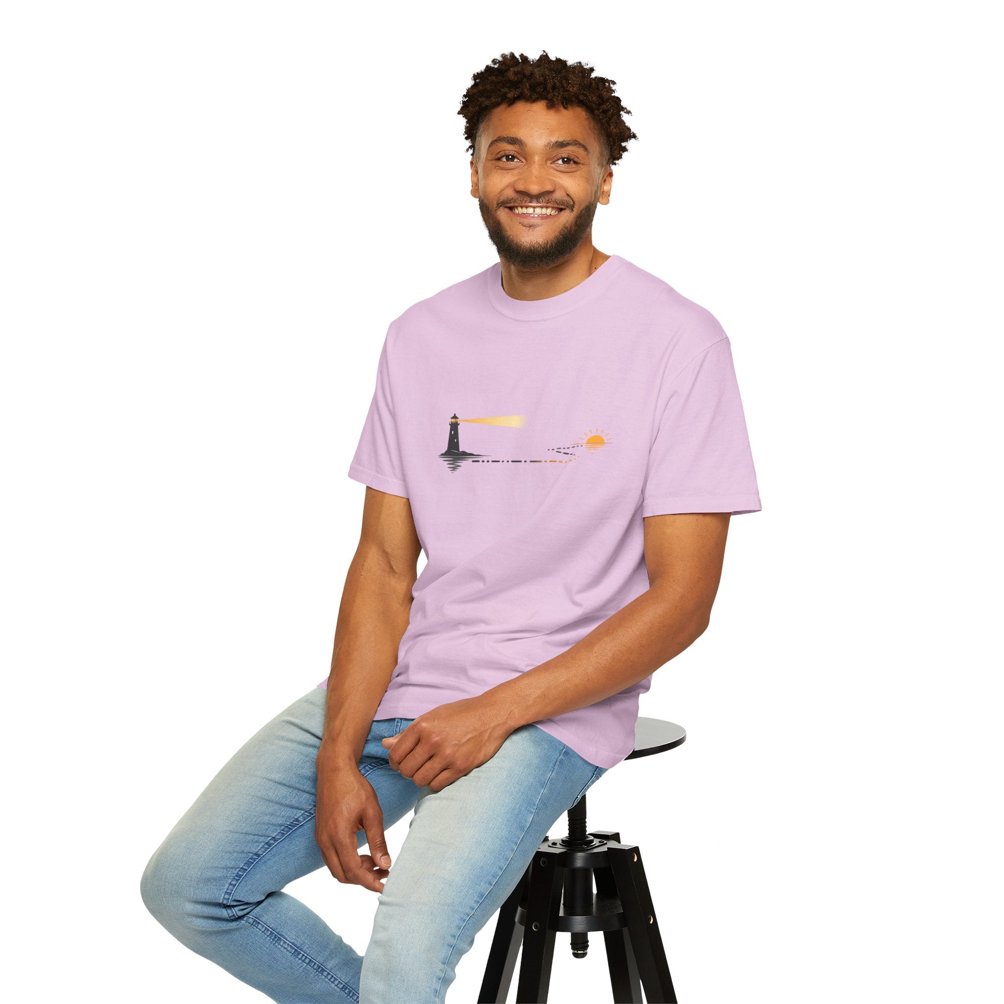Lighthouse Sunset Graphic T-Shirt