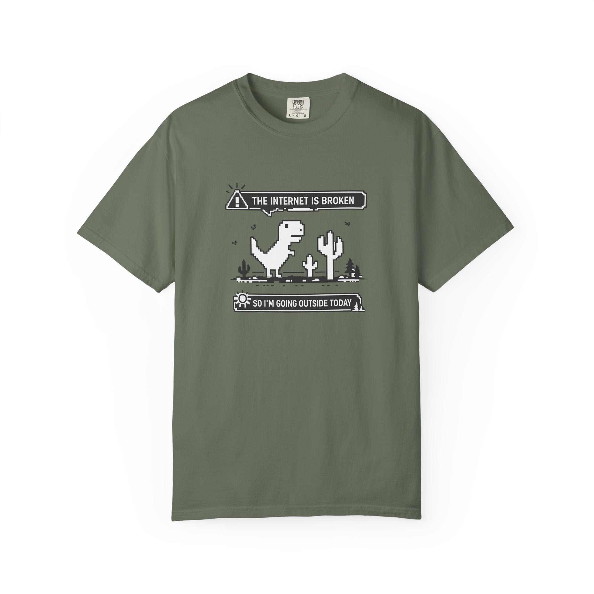 The Internet Is Broken — Dino Offline Graphic T-Shirt