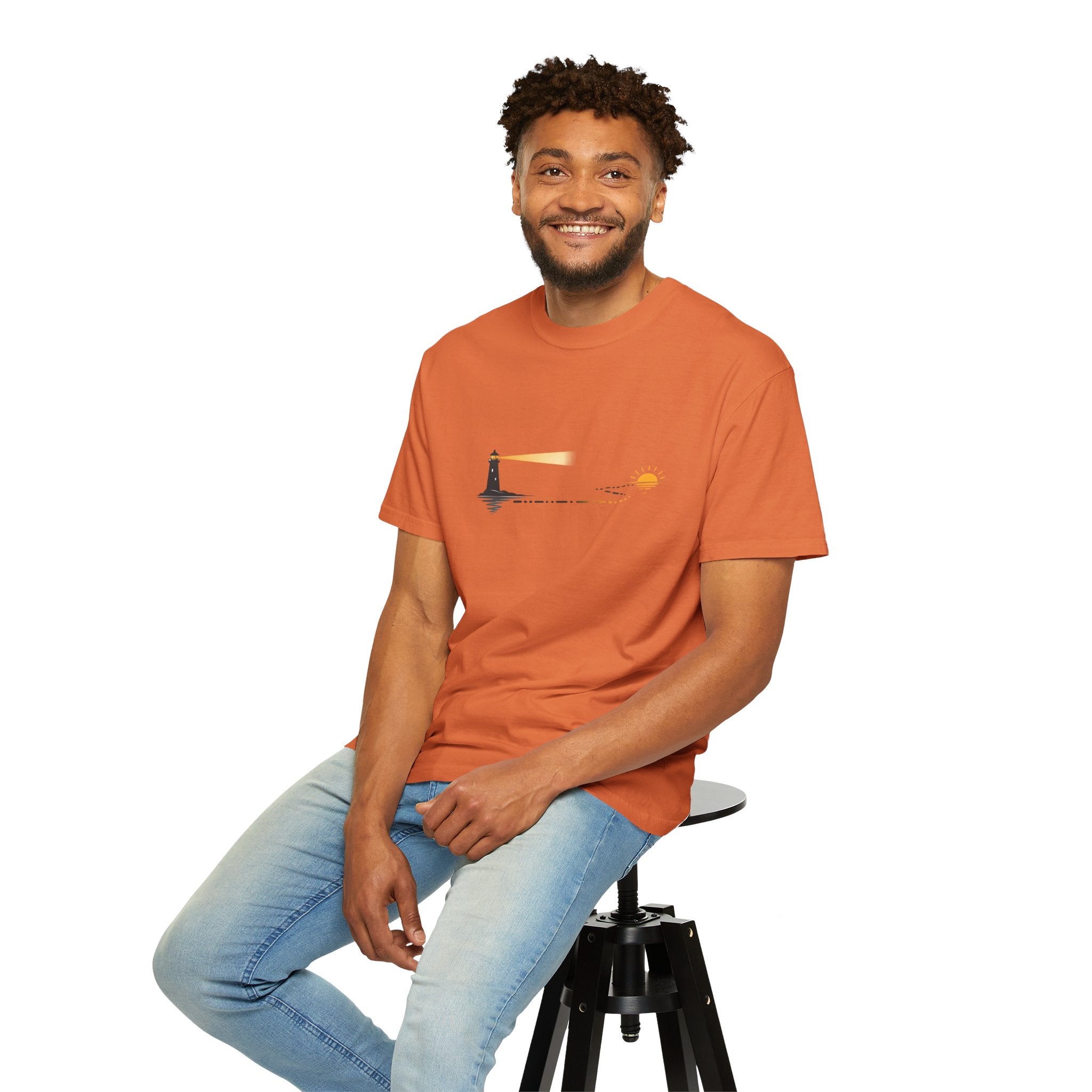 Lighthouse Sunset Graphic T-Shirt