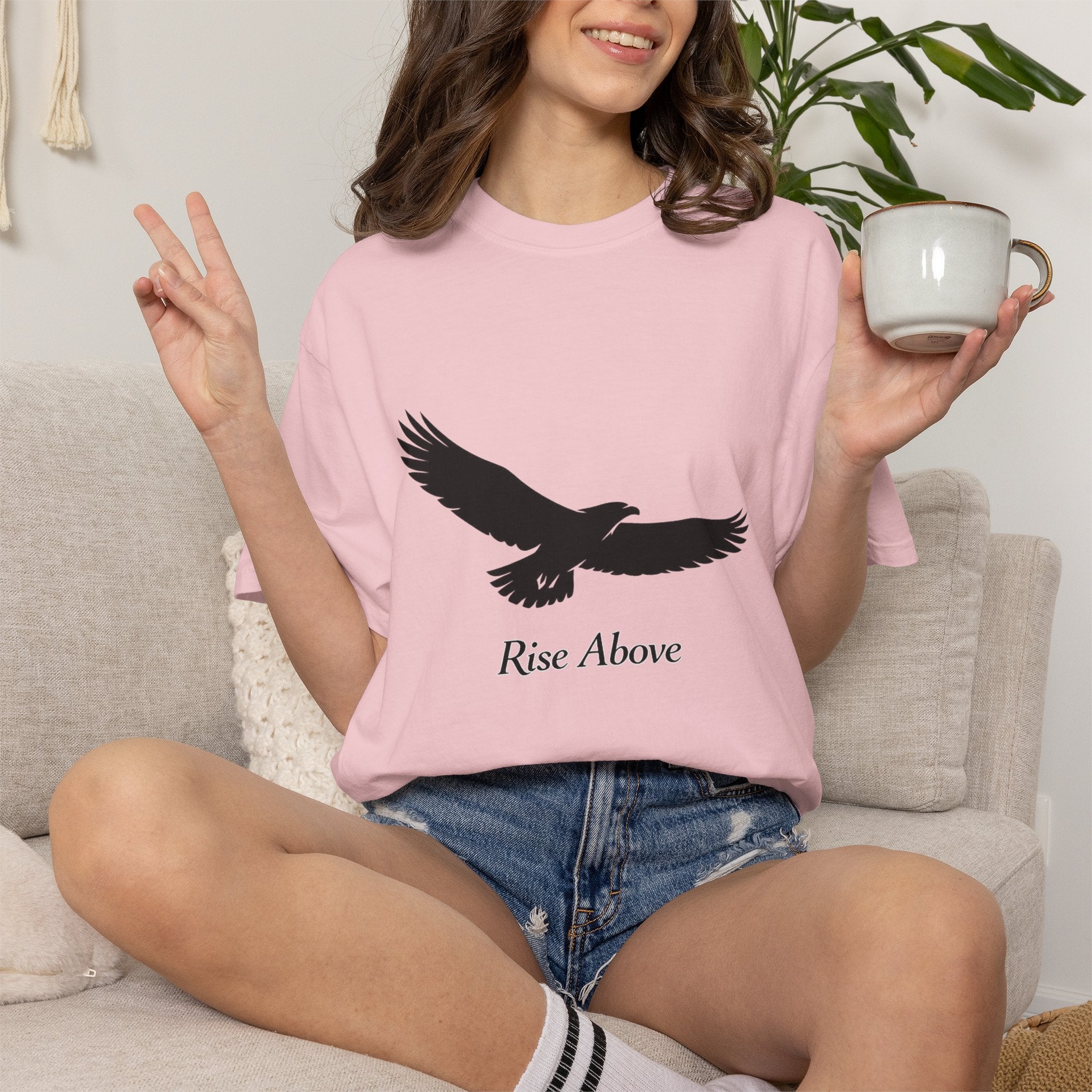 Eagle "Rise Above" T-Shirt — Inspirational Graphic Tee