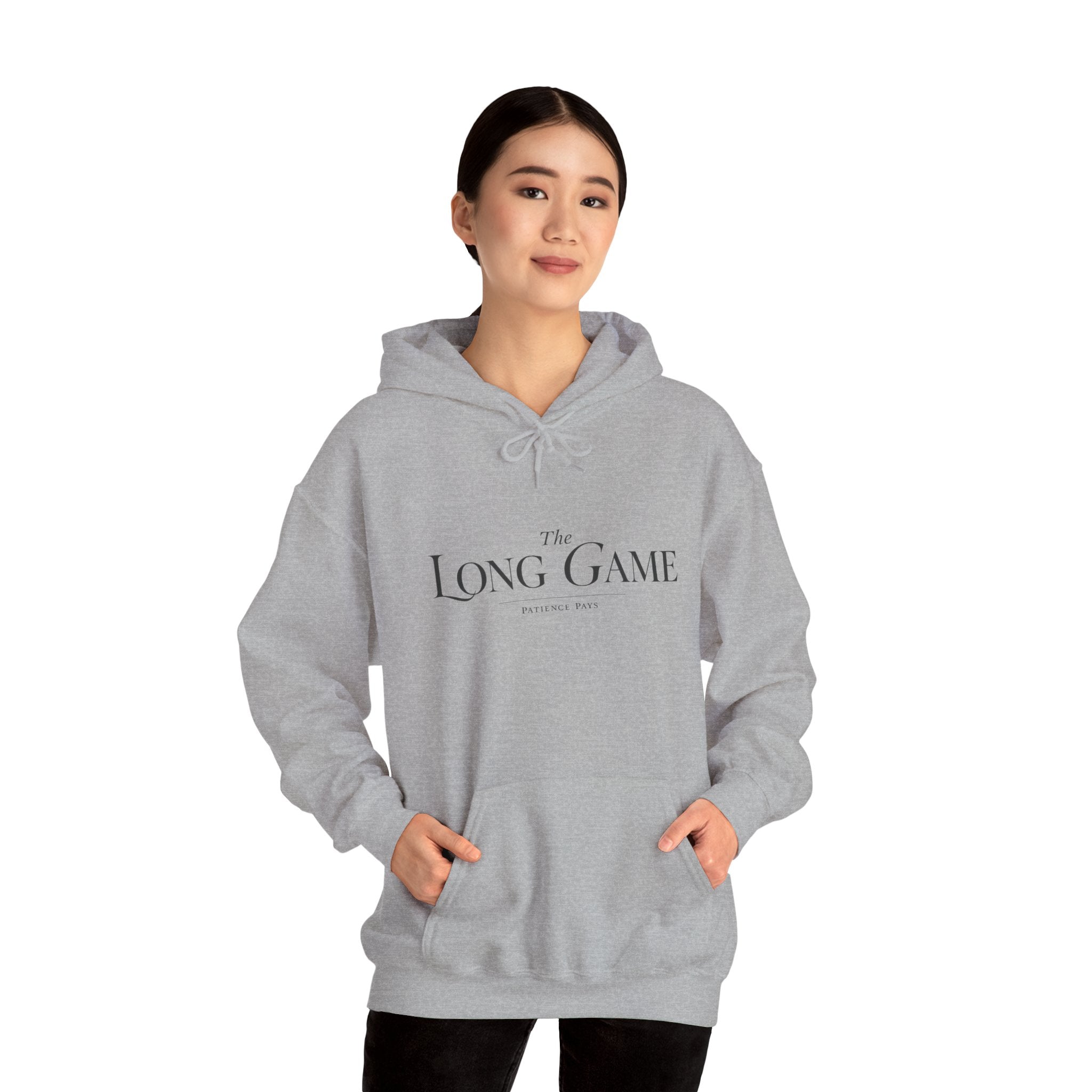 The Long Game Hoodie — Minimalist Motivational Pullover