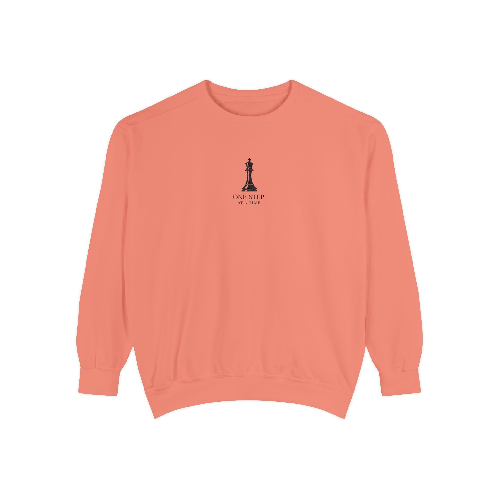 Minimalist Statue Crewneck Sweatshirt — "Love Over Fear" Graphic