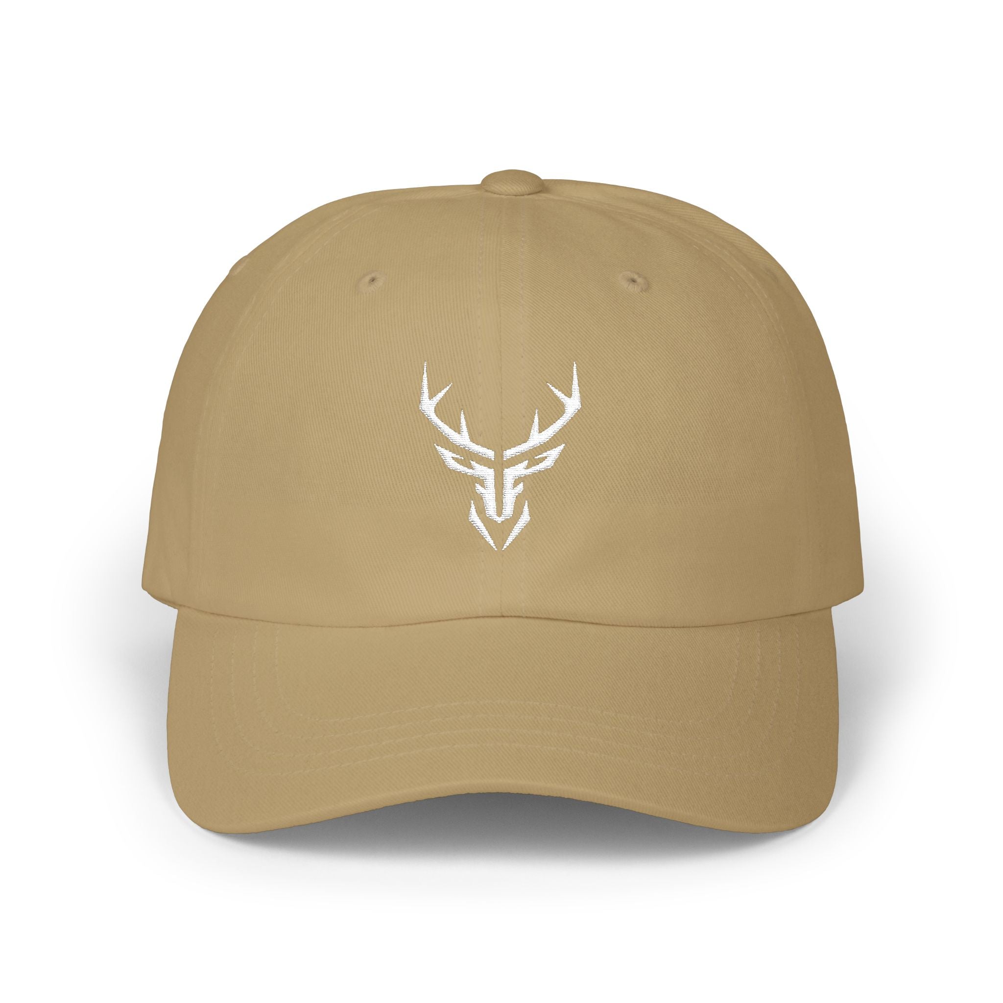 Deer Skull Dad Cap — Minimal Rustic Antler Baseball Hat