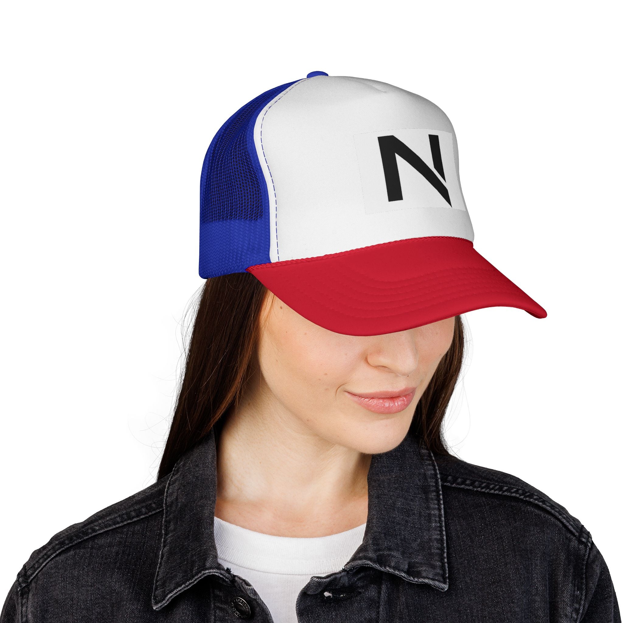 N Logo Trucker Cap — Minimal Monogram Mesh Hat