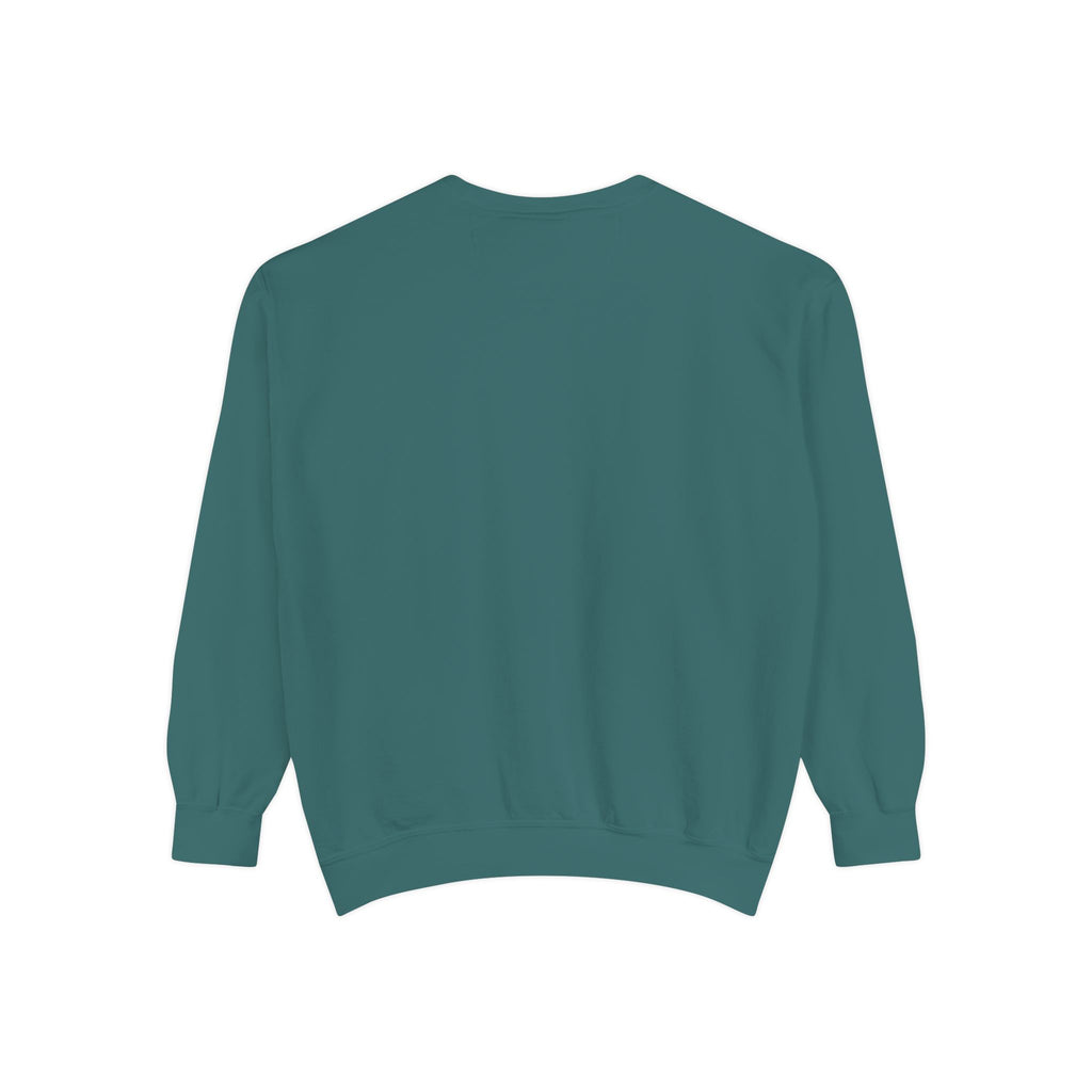 Minimalist Statue Crewneck Sweatshirt — "Love Over Fear" Graphic