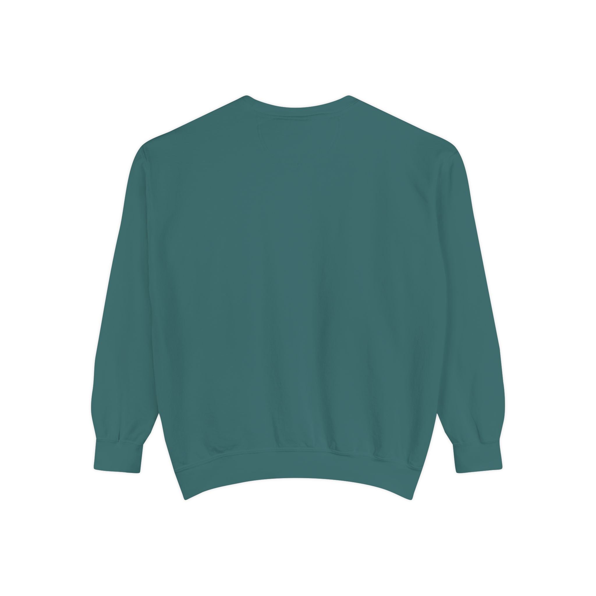 Minimalist Statue Crewneck Sweatshirt — "Love Over Fear" Graphic
