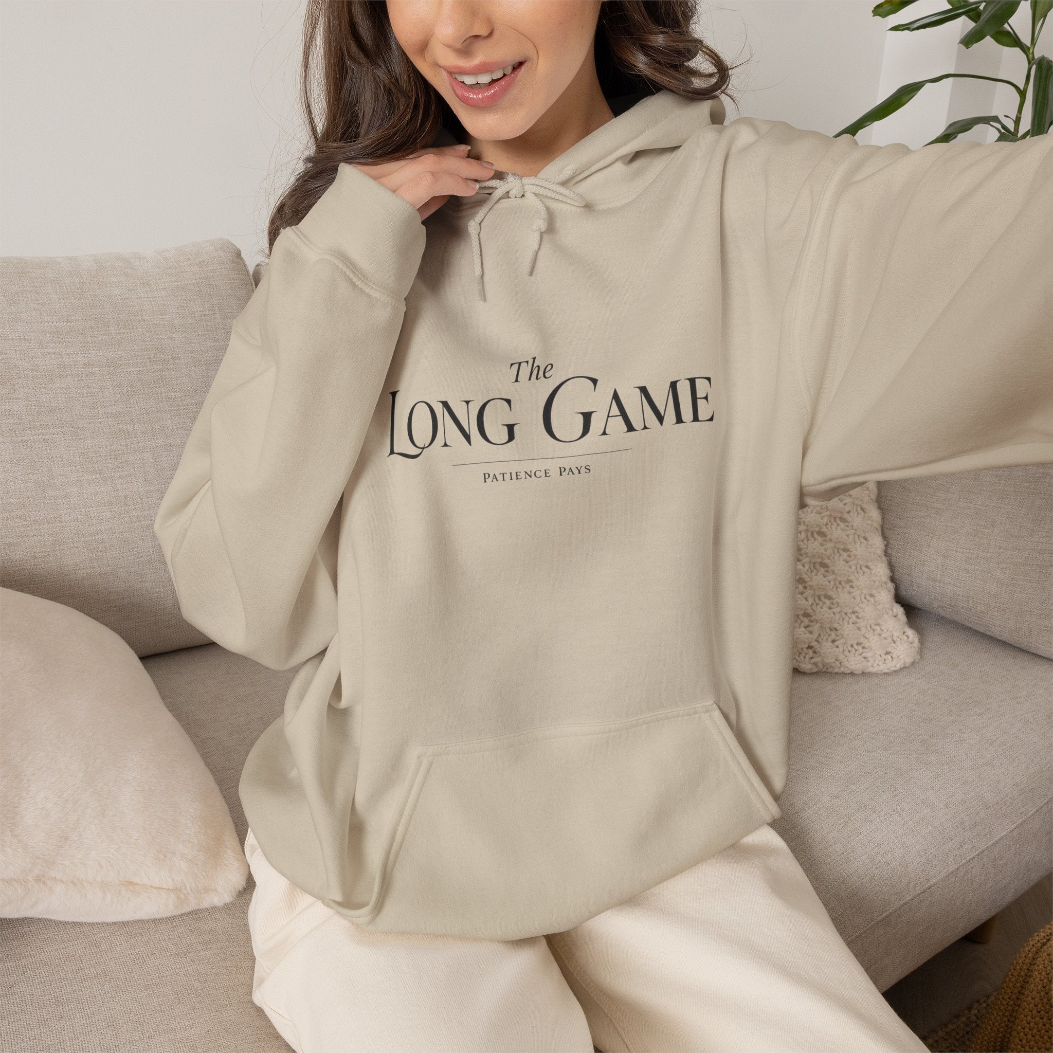 The Long Game Hoodie — Minimalist Motivational Pullover