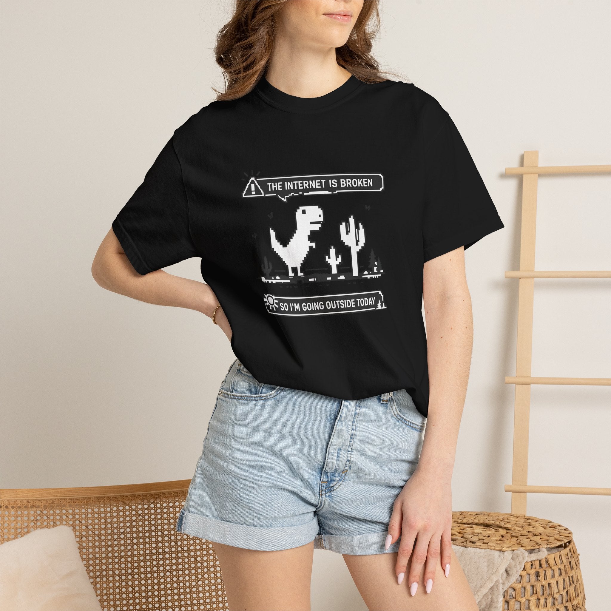 The Internet Is Broken — Dino Offline Graphic T-Shirt