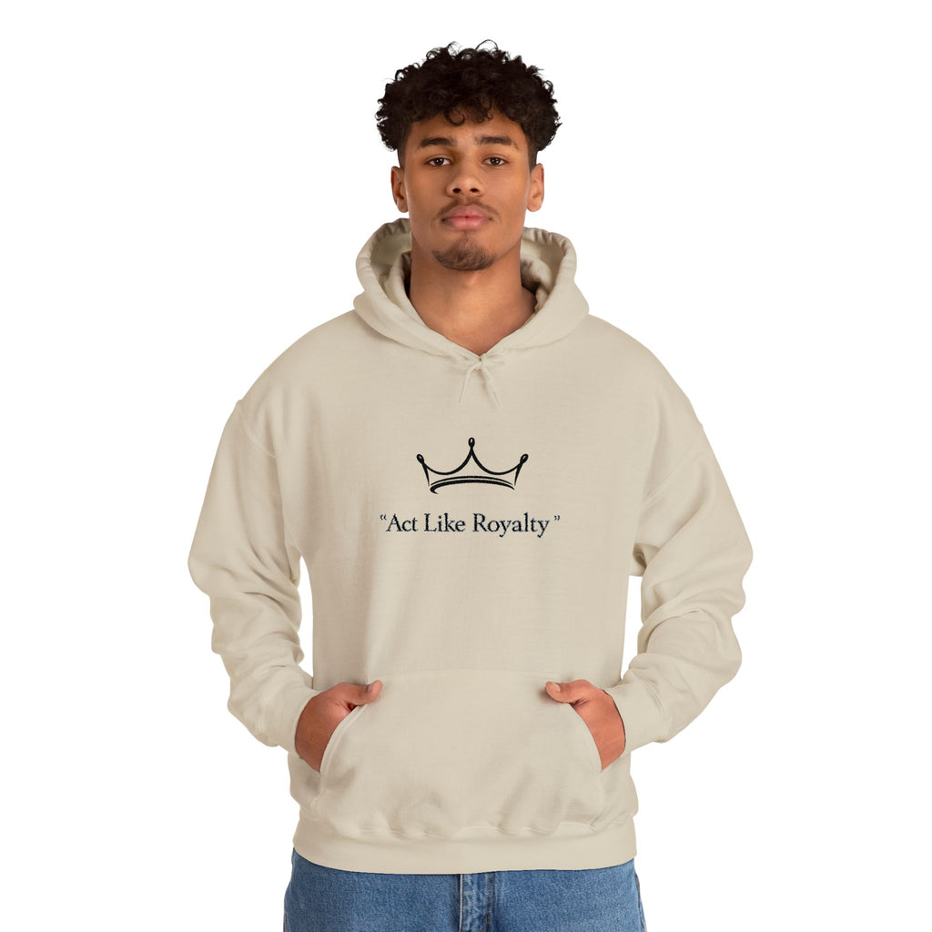 Act Like Royalty Hoodie — Minimal Crown Graphic Sweatshirt