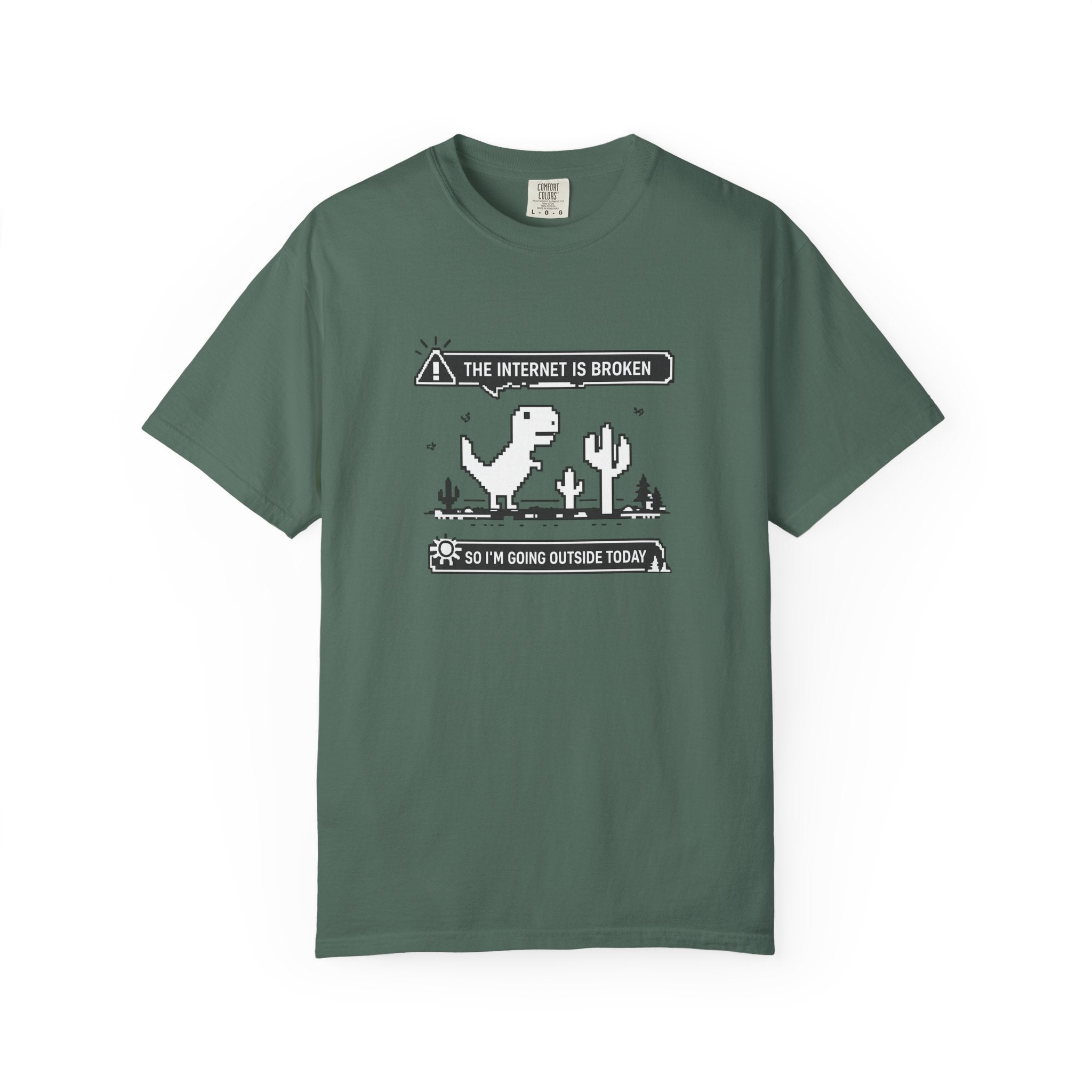 The Internet Is Broken — Dino Offline Graphic T-Shirt