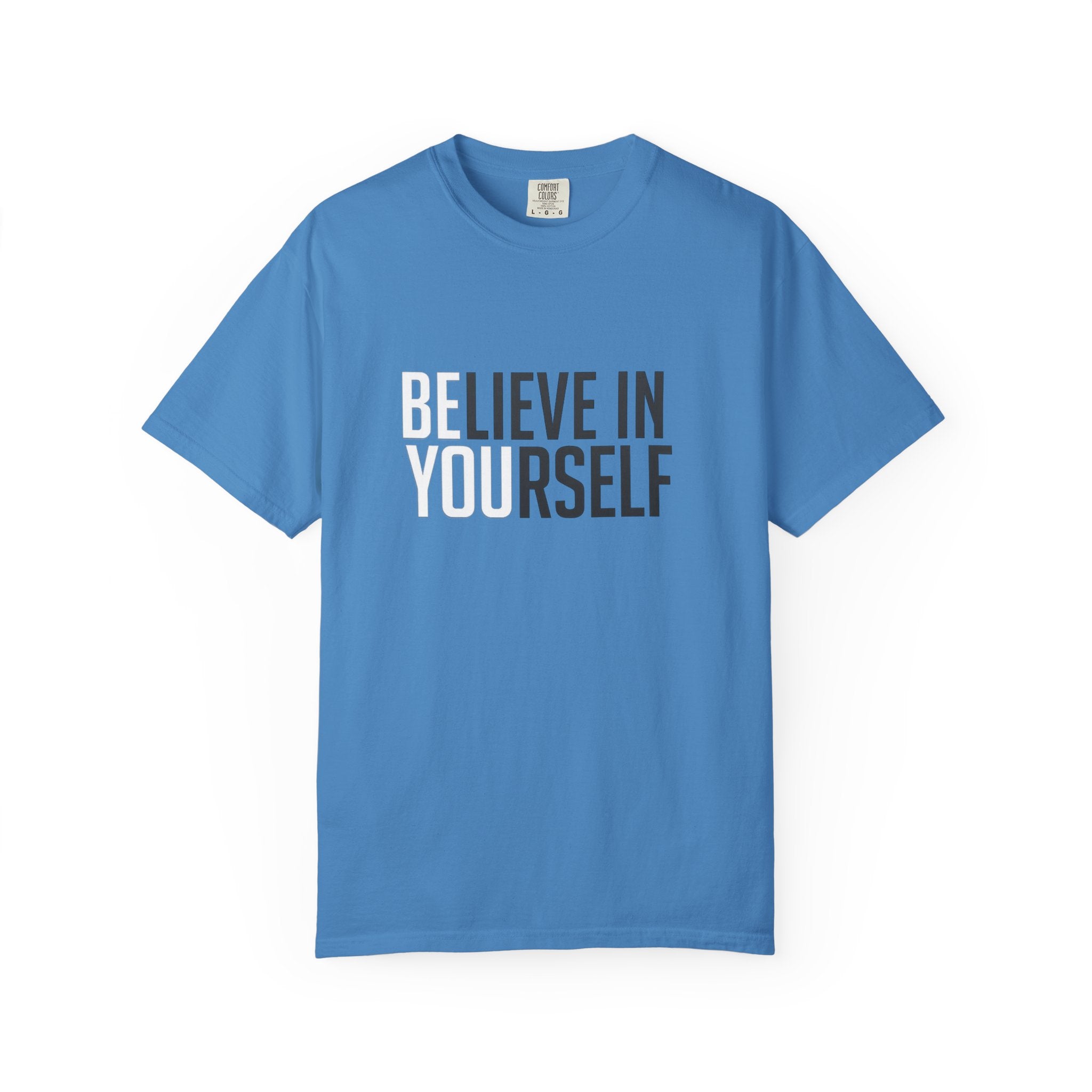 Believe In Yourself motivational text T-shirt | Typography tee, positive affirmation