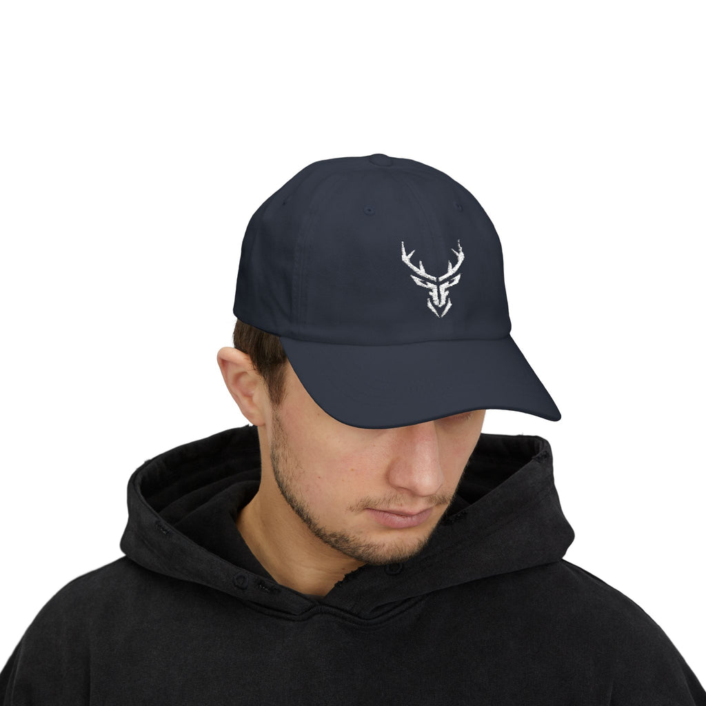Deer Skull Dad Cap — Minimal Rustic Antler Baseball Hat