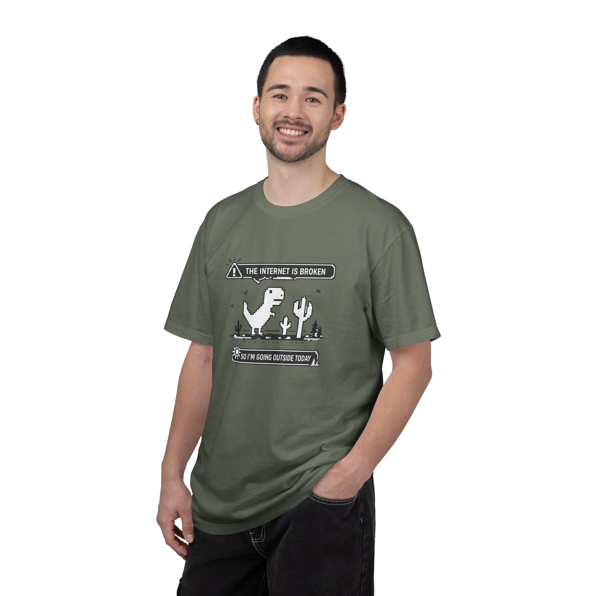 The Internet Is Broken — Dino Offline Graphic T-Shirt