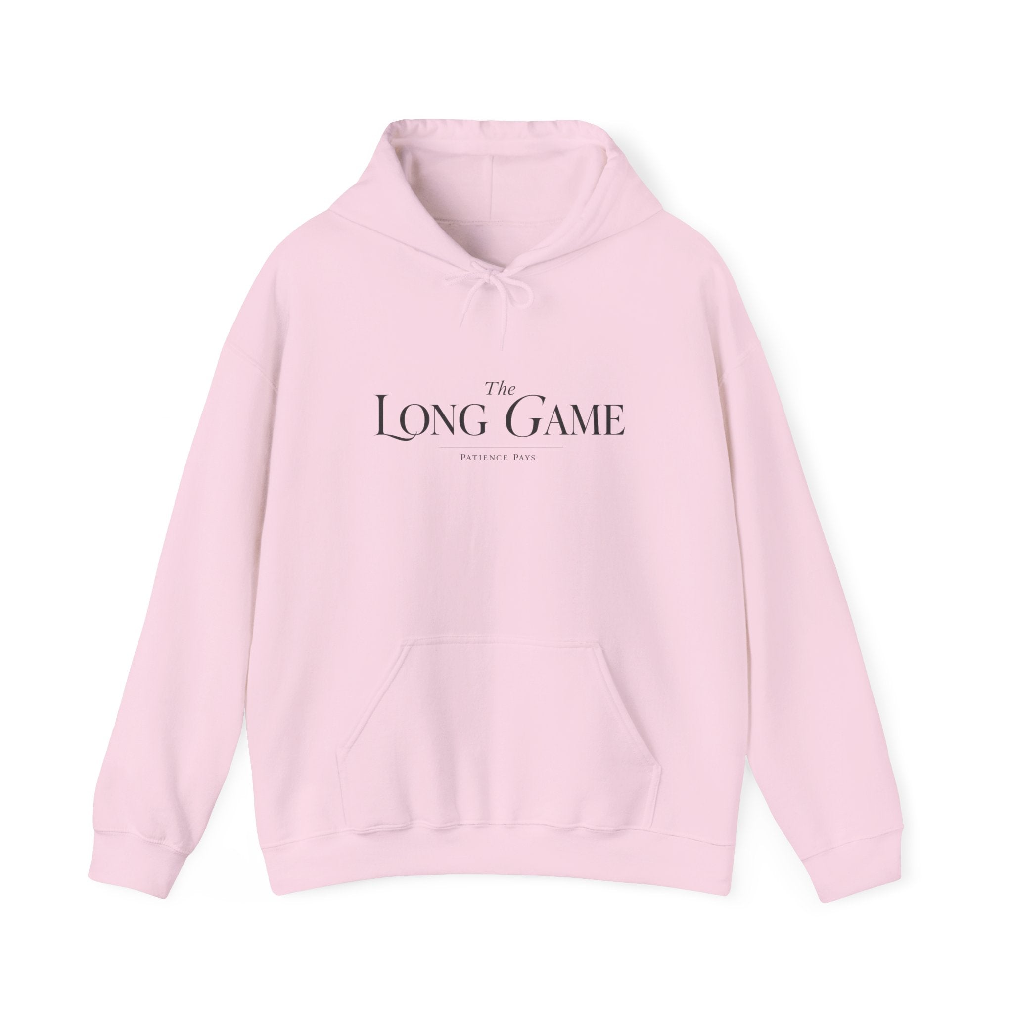 The Long Game Hoodie — Minimalist Motivational Pullover
