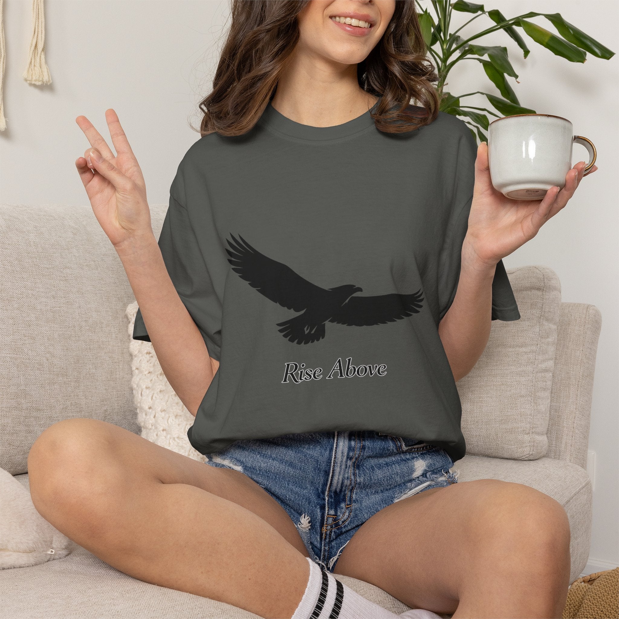 Eagle "Rise Above" T-Shirt — Inspirational Graphic Tee