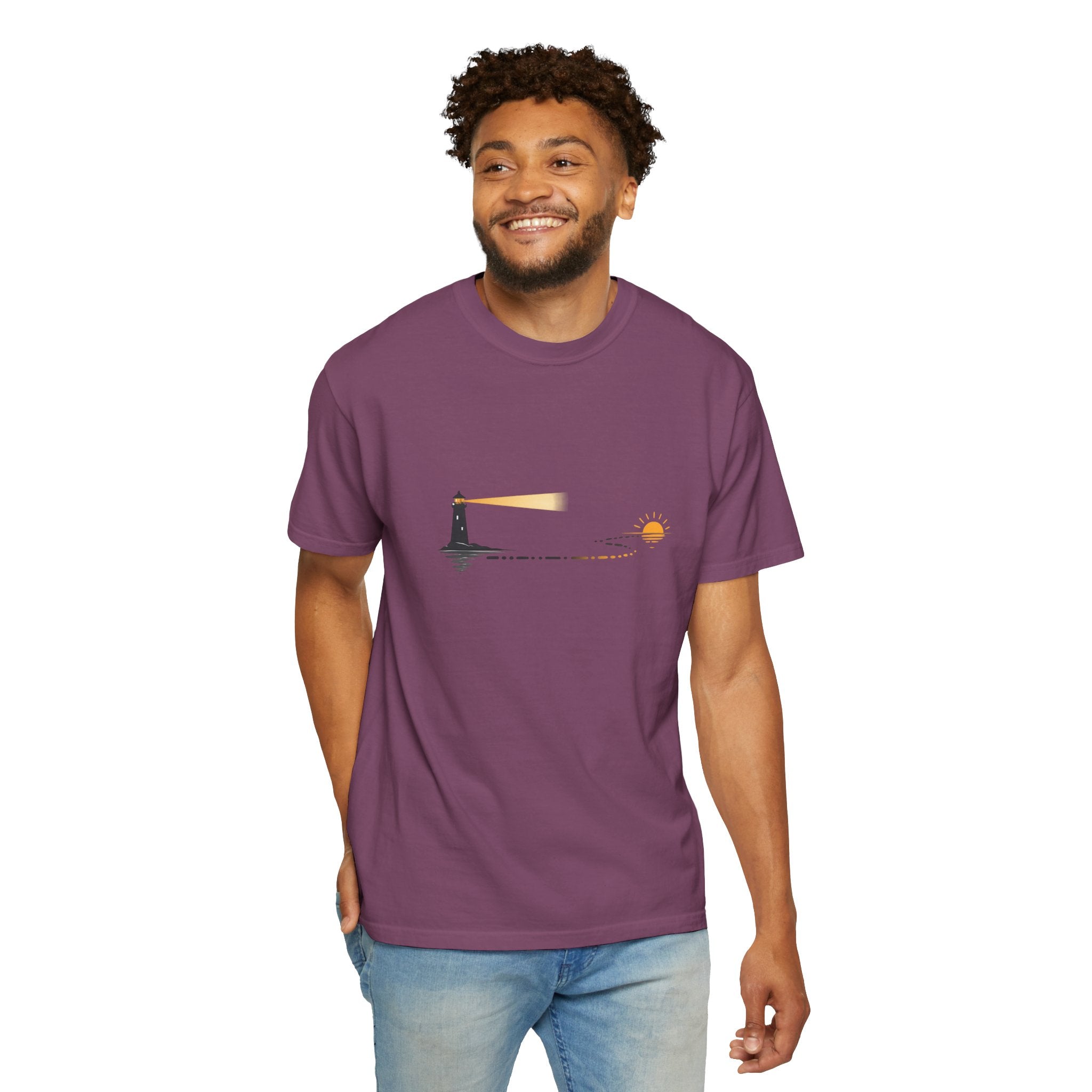 Lighthouse Sunset Graphic T-Shirt