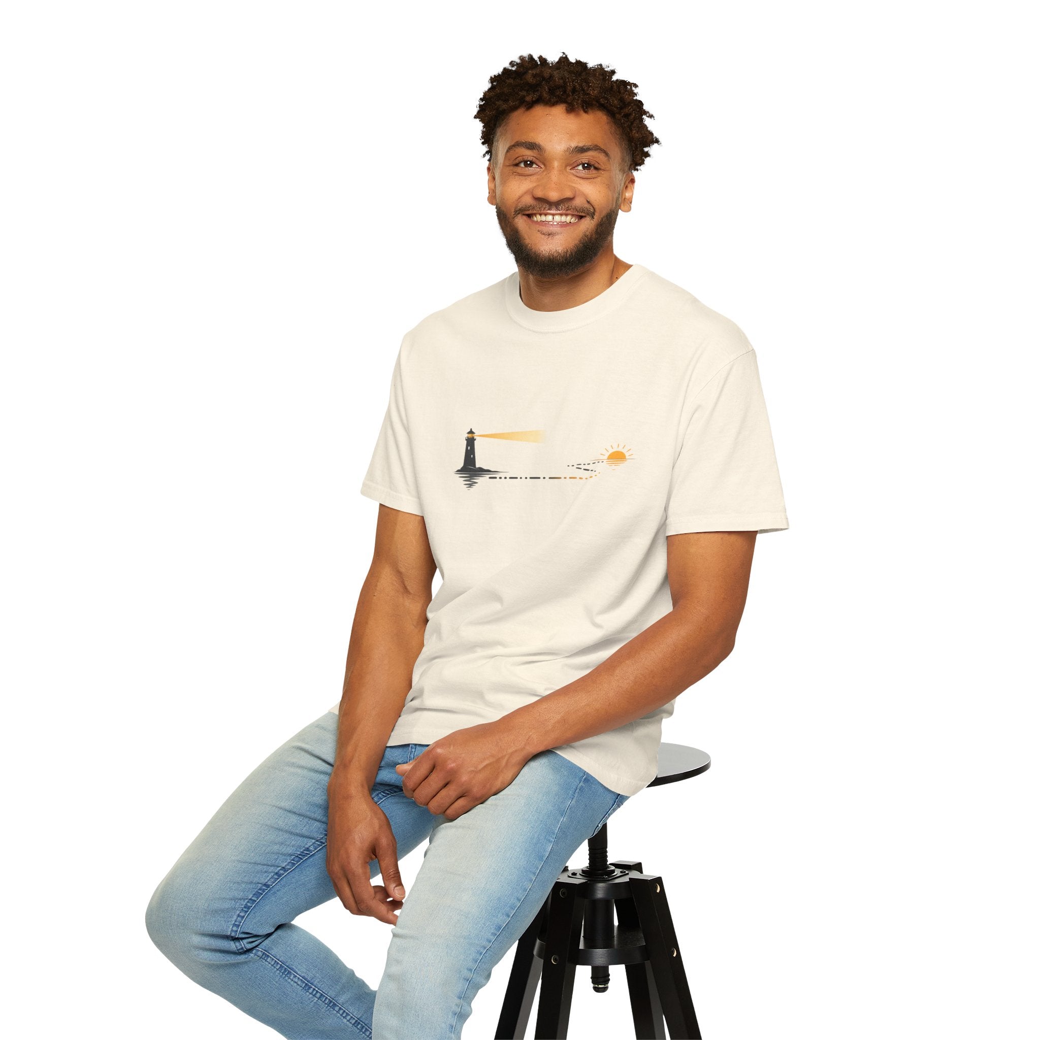 Lighthouse Sunset Graphic T-Shirt