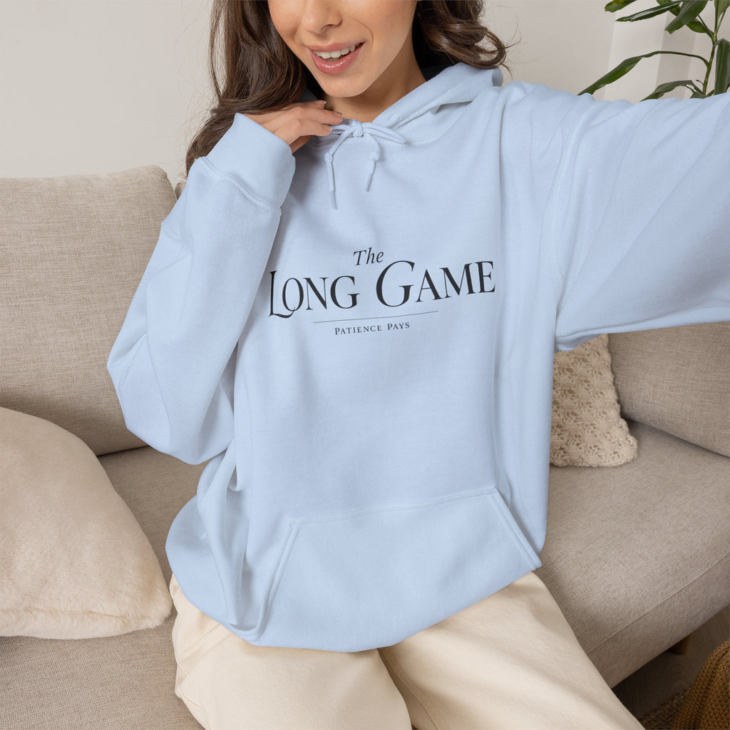 The Long Game Hoodie — Minimalist Motivational Pullover