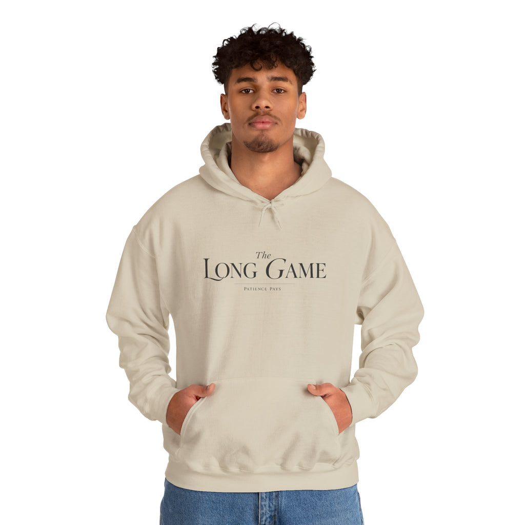 The Long Game Hoodie — Minimalist Motivational Pullover