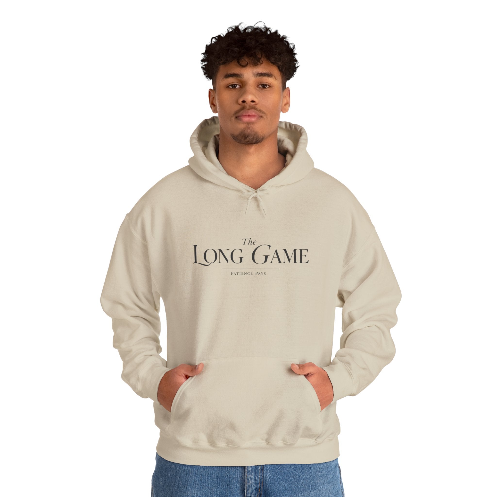 The Long Game Hoodie — Minimalist Motivational Pullover