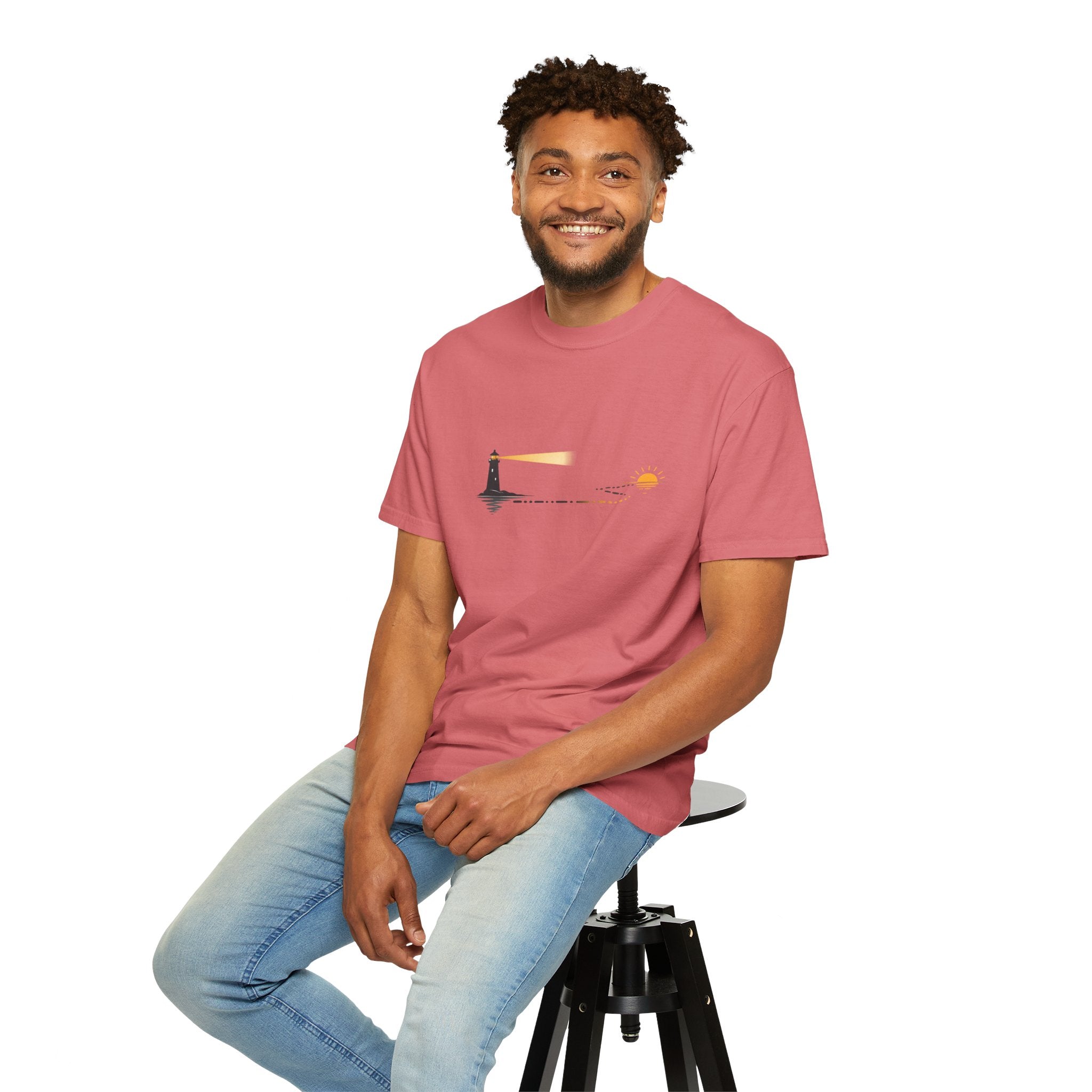 Lighthouse Sunset Graphic T-Shirt