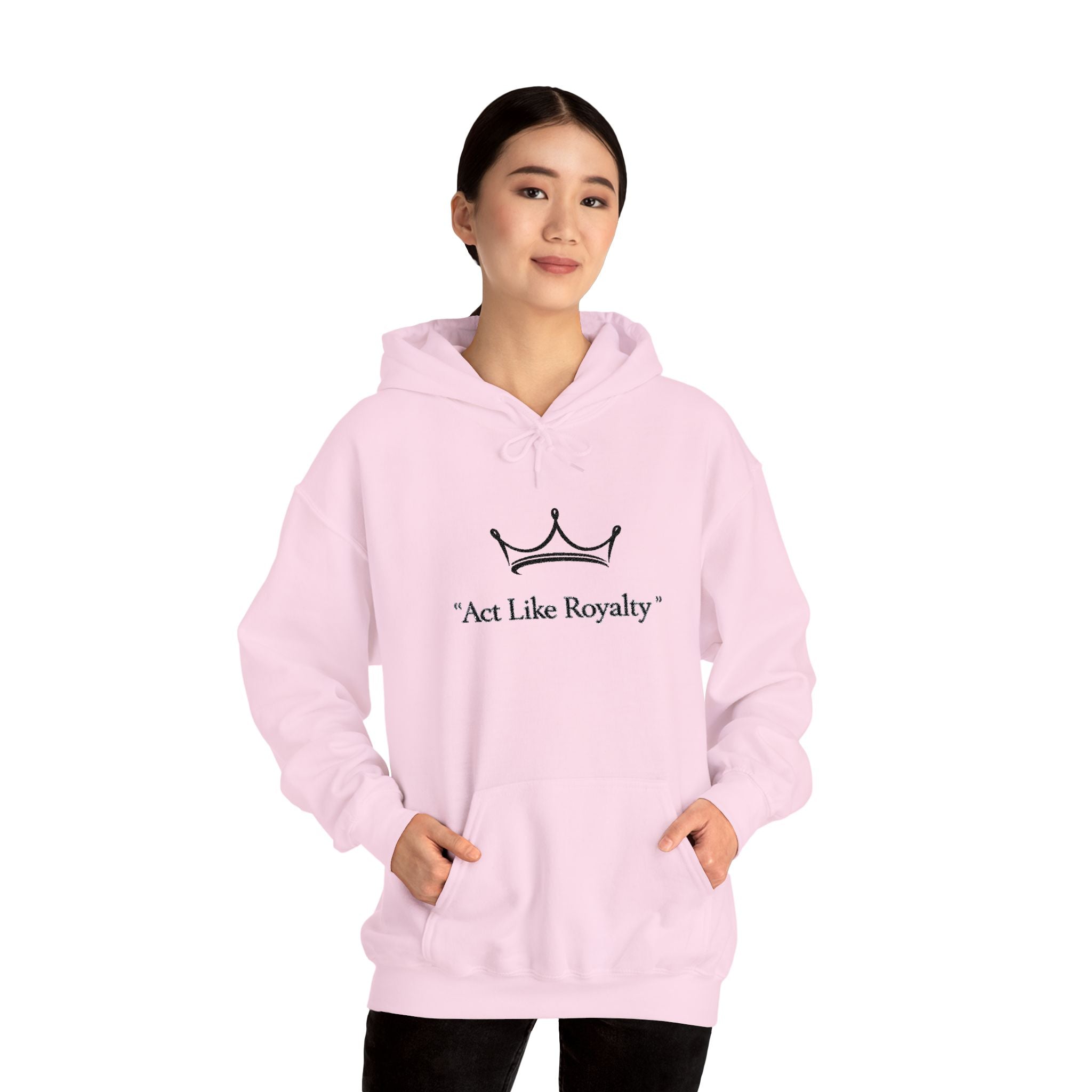 Act Like Royalty Hoodie — Minimal Crown Graphic Sweatshirt