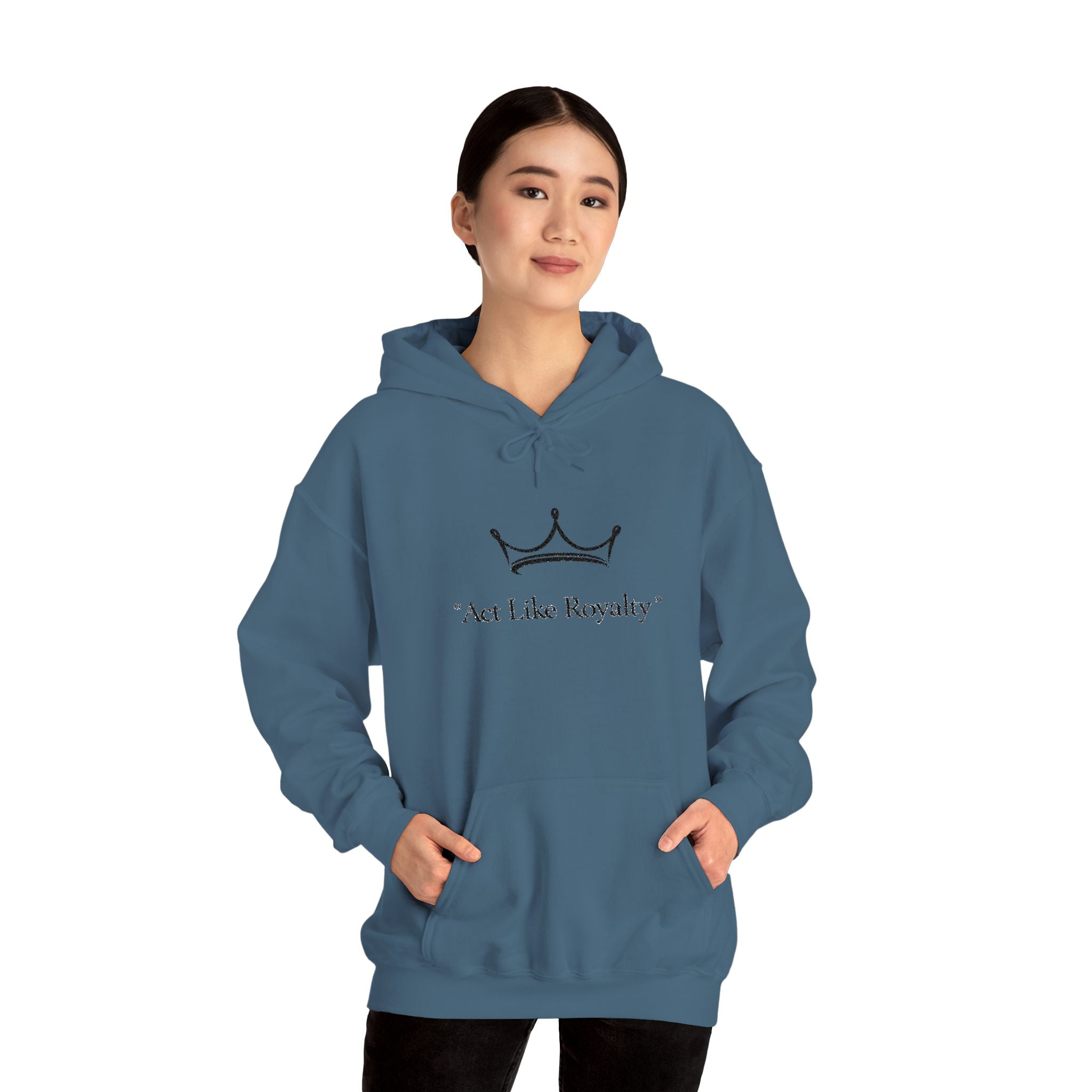 Act Like Royalty Hoodie — Minimal Crown Graphic Sweatshirt