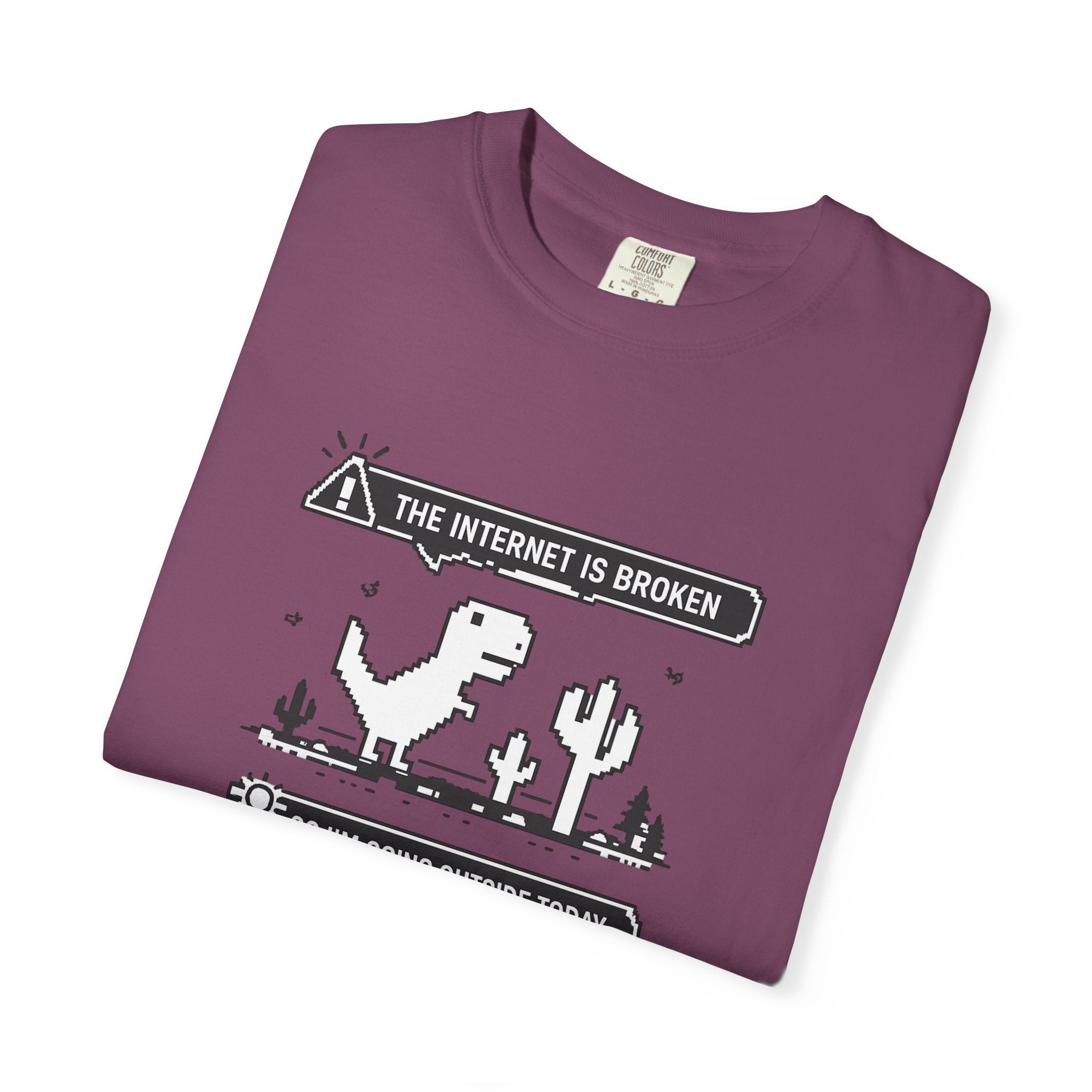 The Internet Is Broken — Dino Offline Graphic T-Shirt
