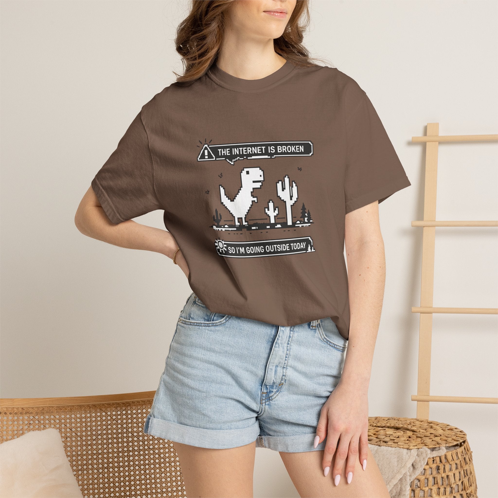 The Internet Is Broken — Dino Offline Graphic T-Shirt