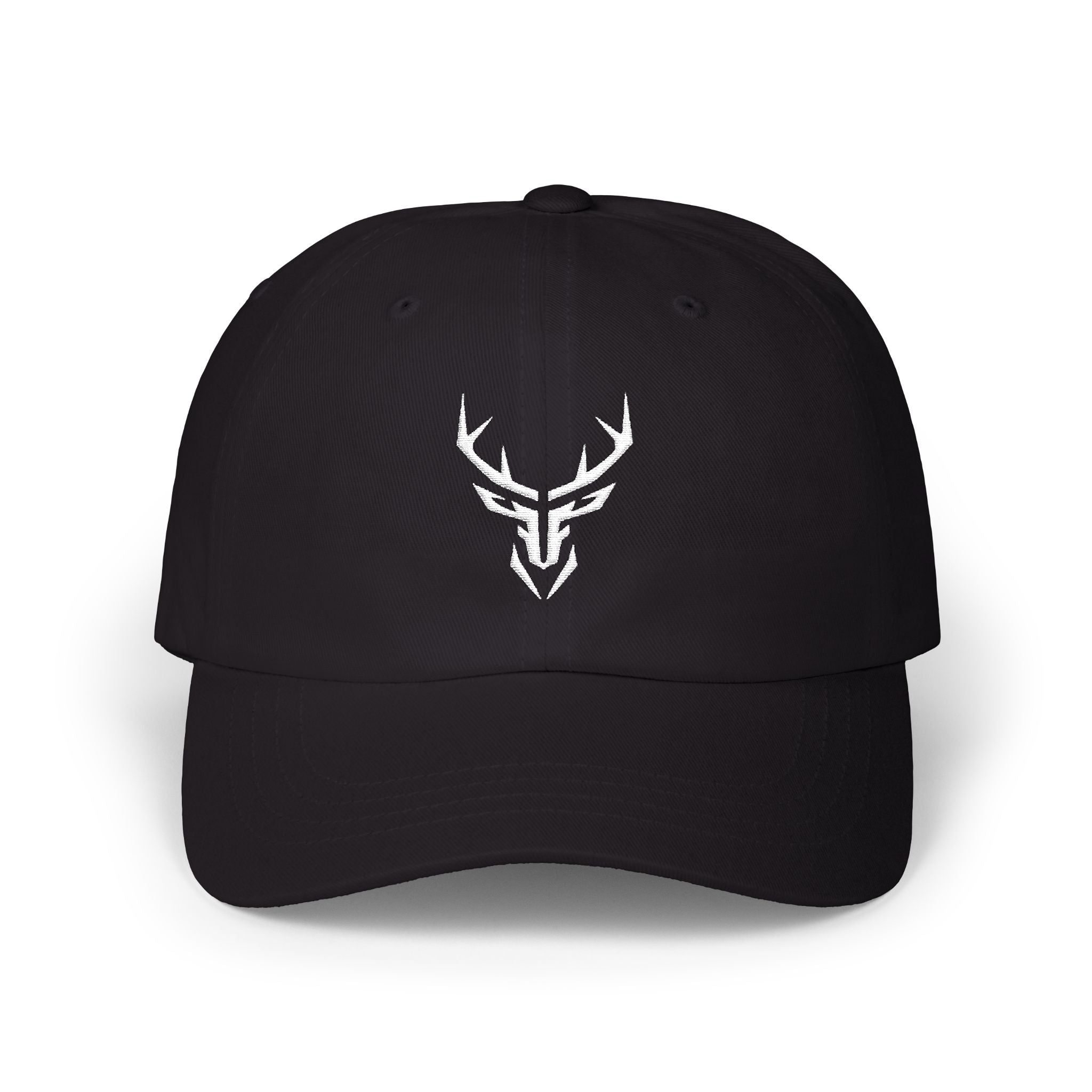 Deer Skull Dad Cap — Minimal Rustic Antler Baseball Hat