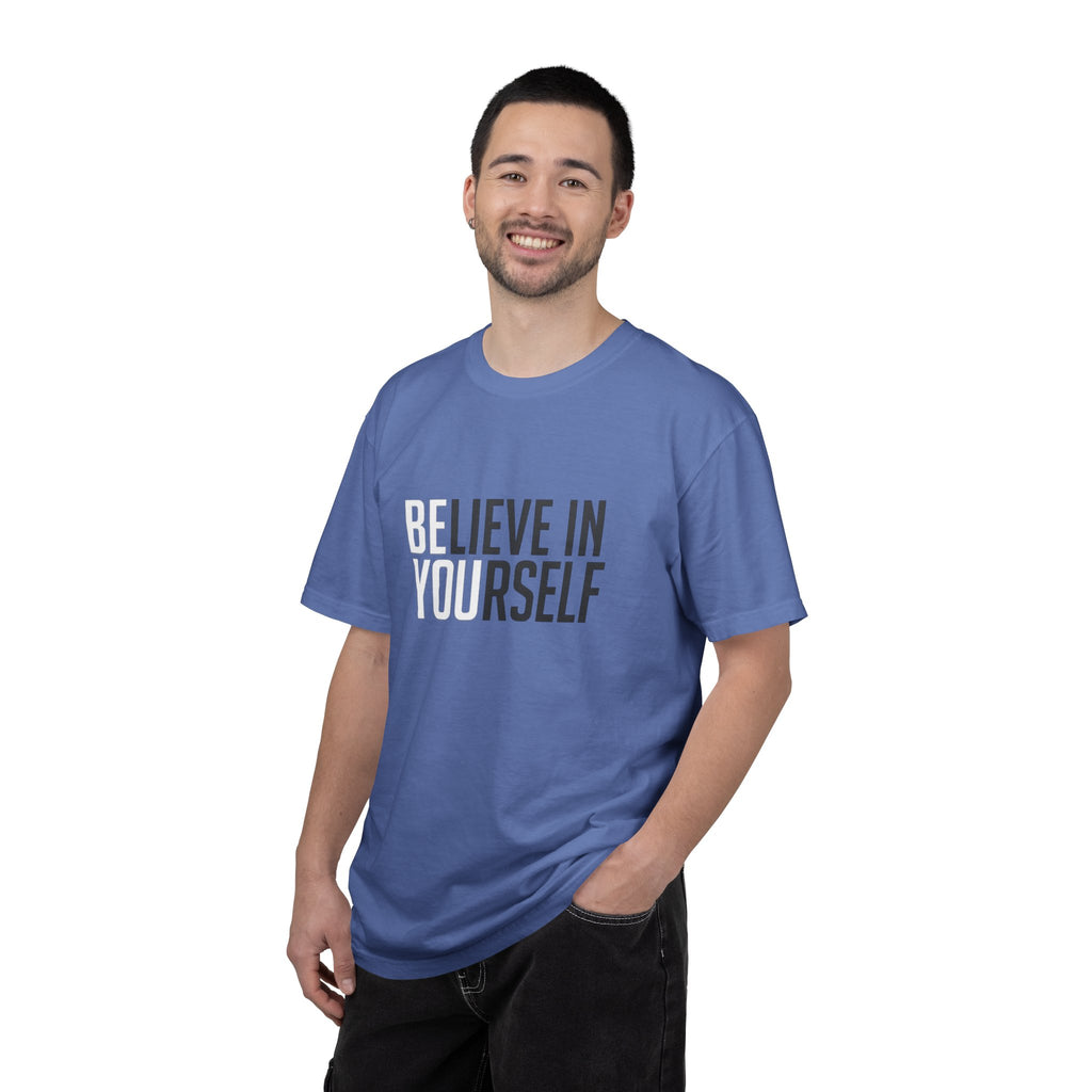 Believe In Yourself motivational text T-shirt | Typography tee, positive affirmation