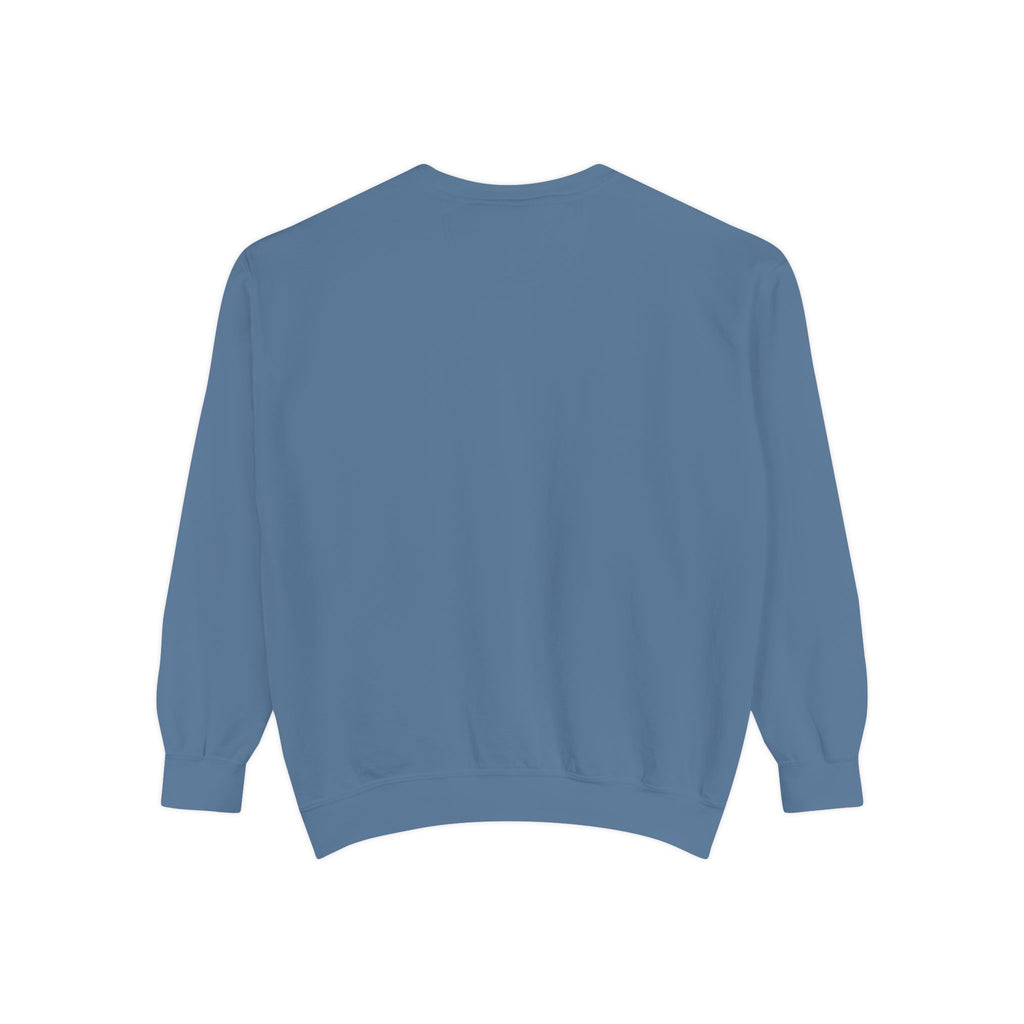 Minimalist Statue Crewneck Sweatshirt — "Love Over Fear" Graphic