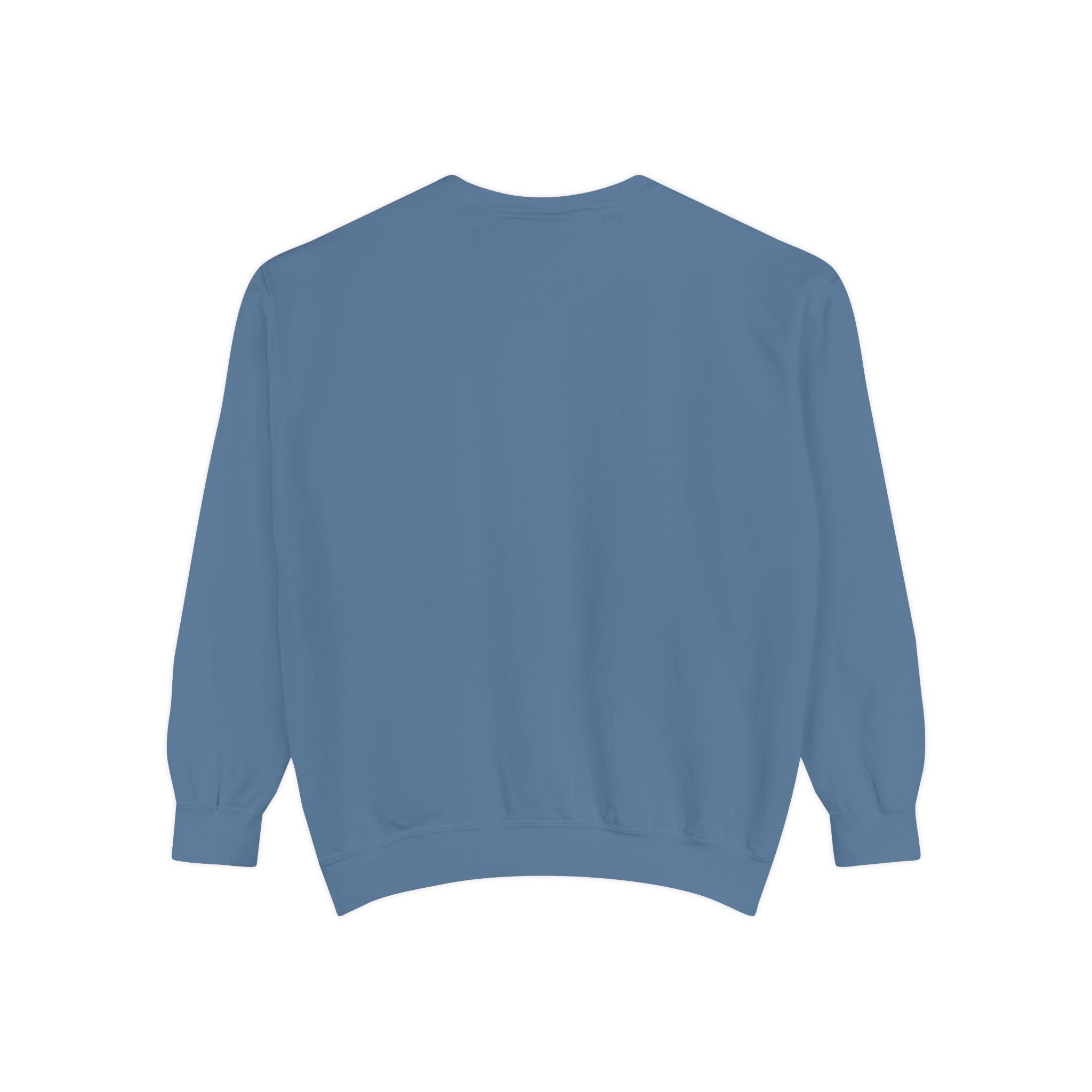 Minimalist Statue Crewneck Sweatshirt — "Love Over Fear" Graphic