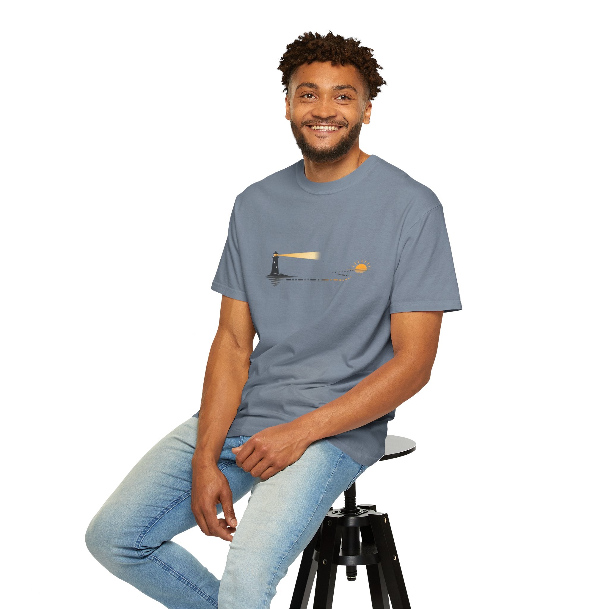 Lighthouse Sunset Graphic T-Shirt