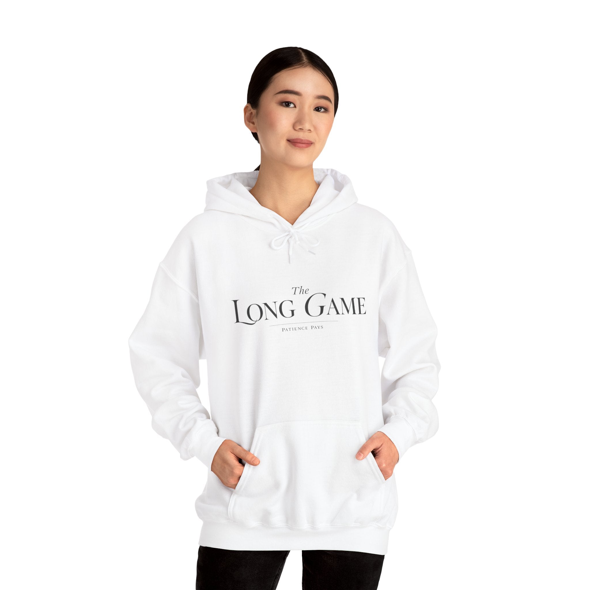 The Long Game Hoodie — Minimalist Motivational Pullover