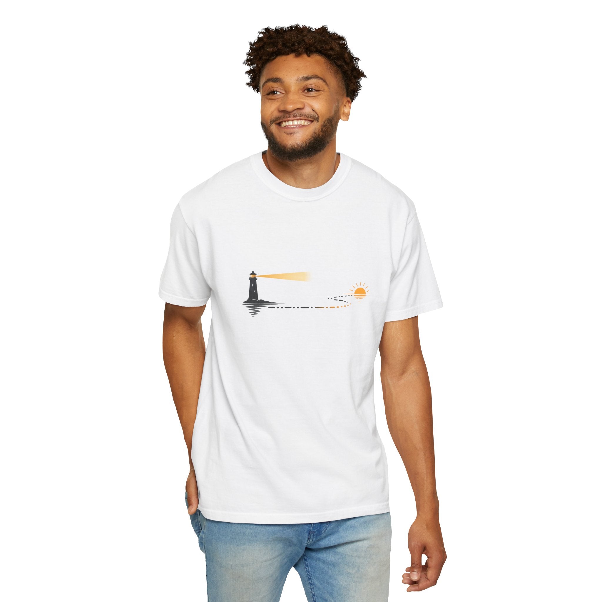 Lighthouse Sunset Graphic T-Shirt