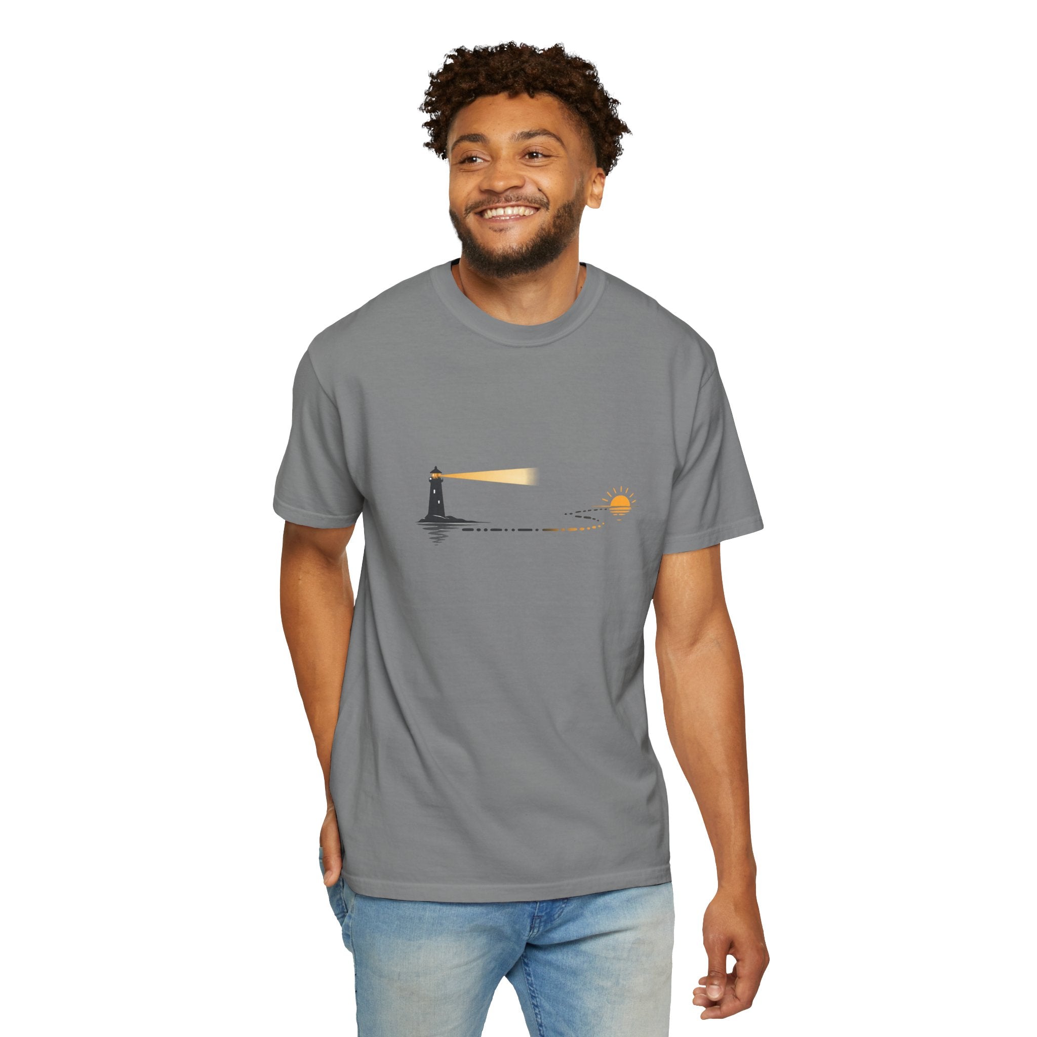 Lighthouse Sunset Graphic T-Shirt