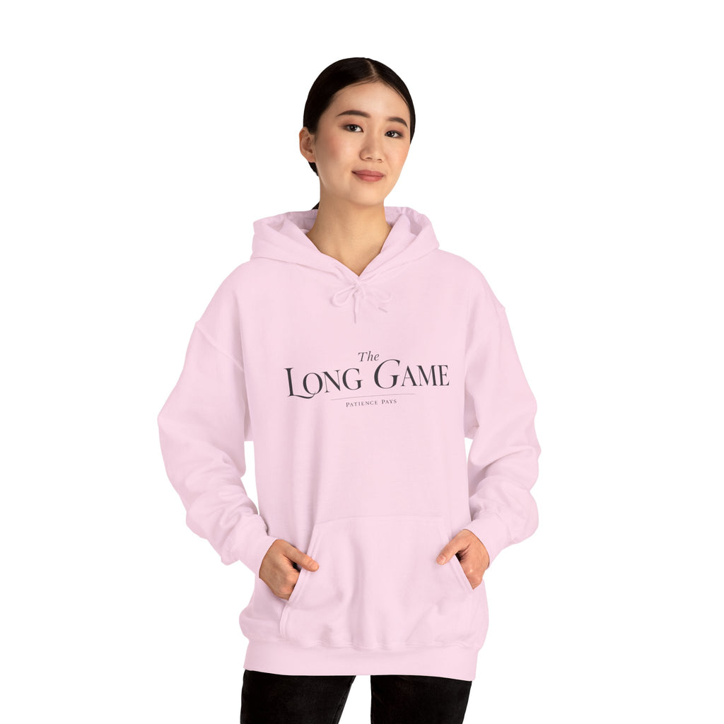 The Long Game Hoodie — Minimalist Motivational Pullover