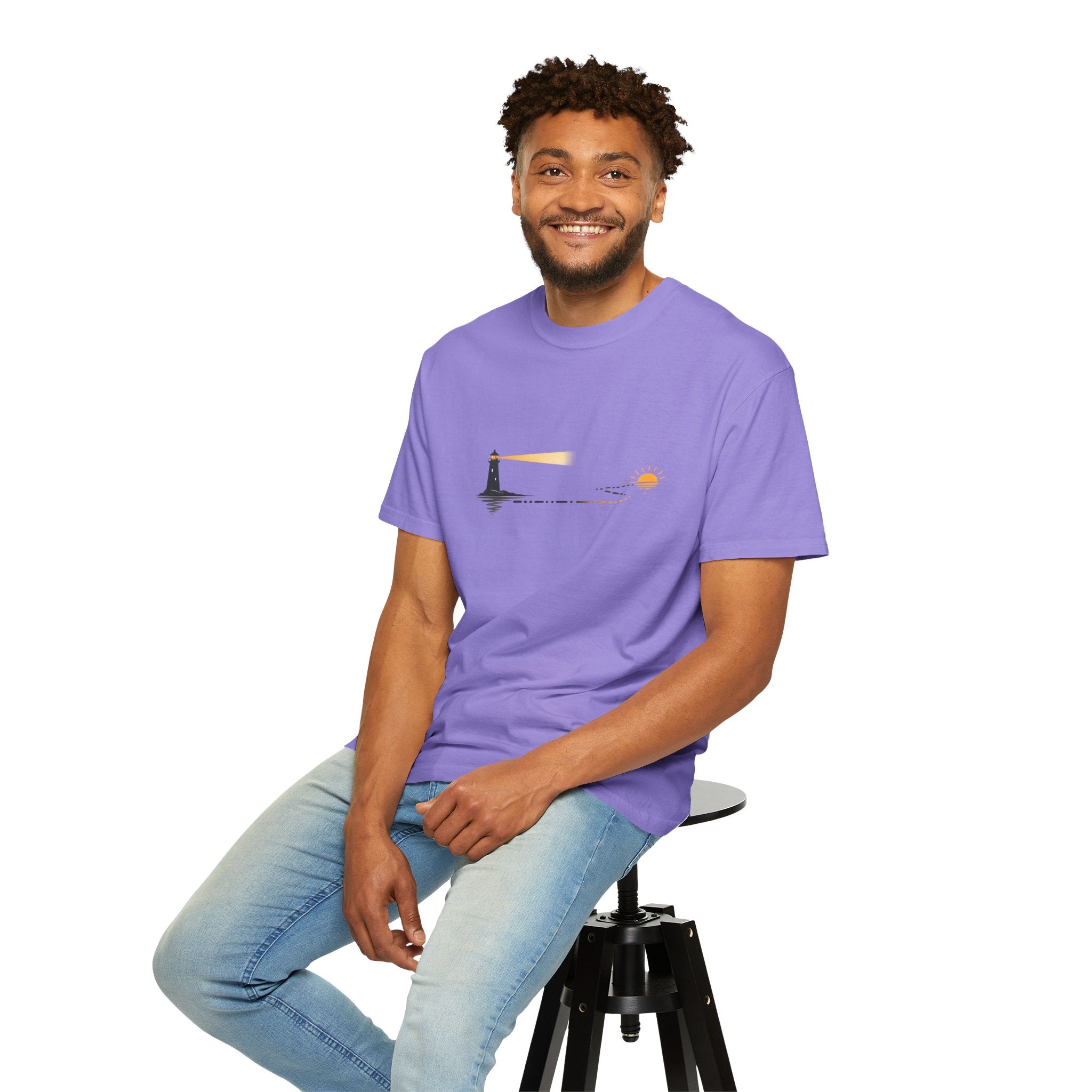 Lighthouse Sunset Graphic T-Shirt