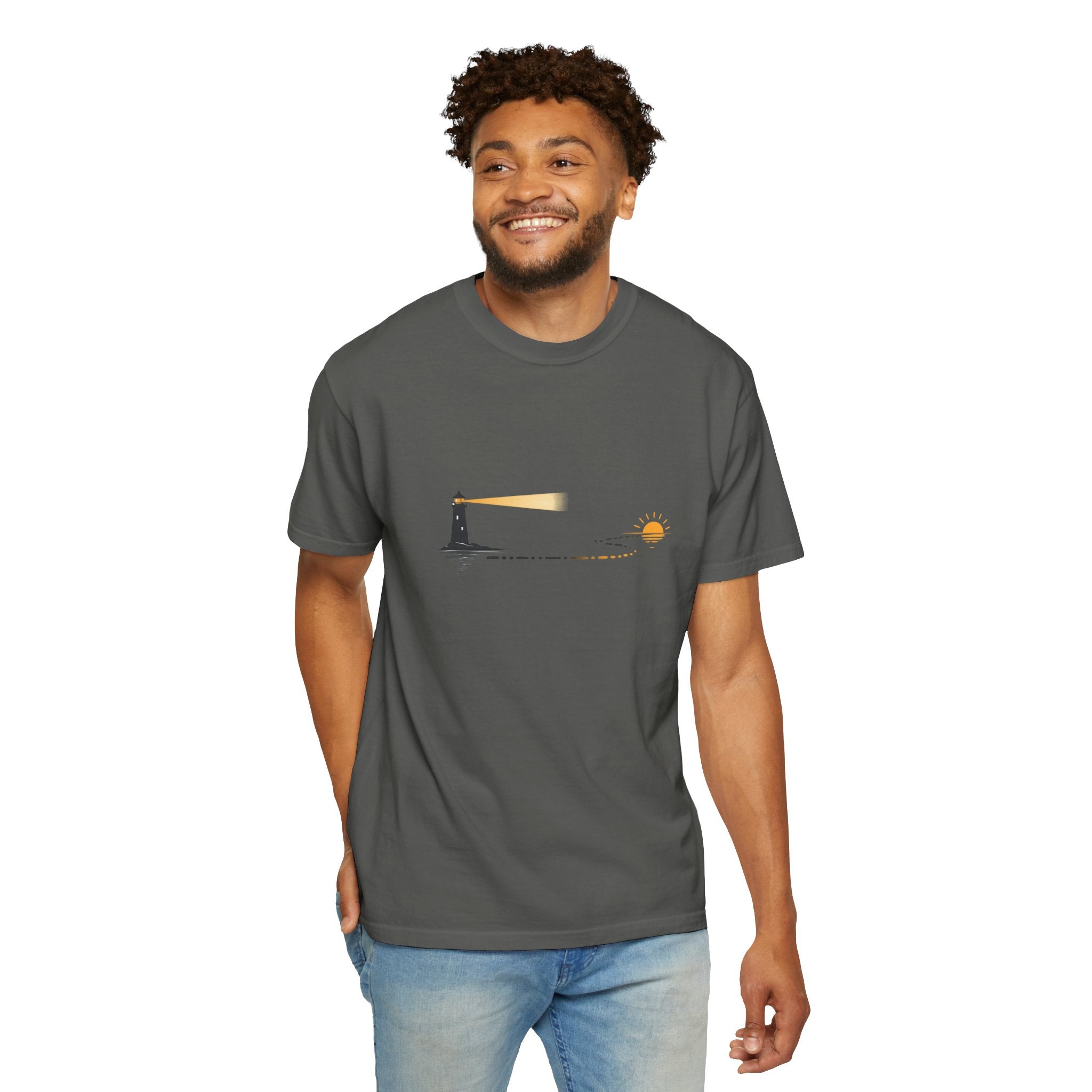 Lighthouse Sunset Graphic T-Shirt