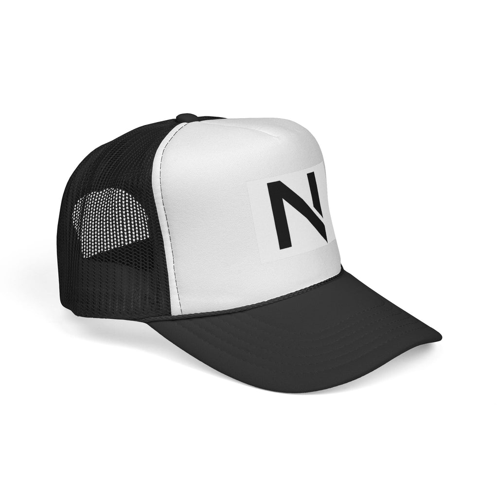 N Logo Trucker Cap — Minimal Monogram Mesh Hat