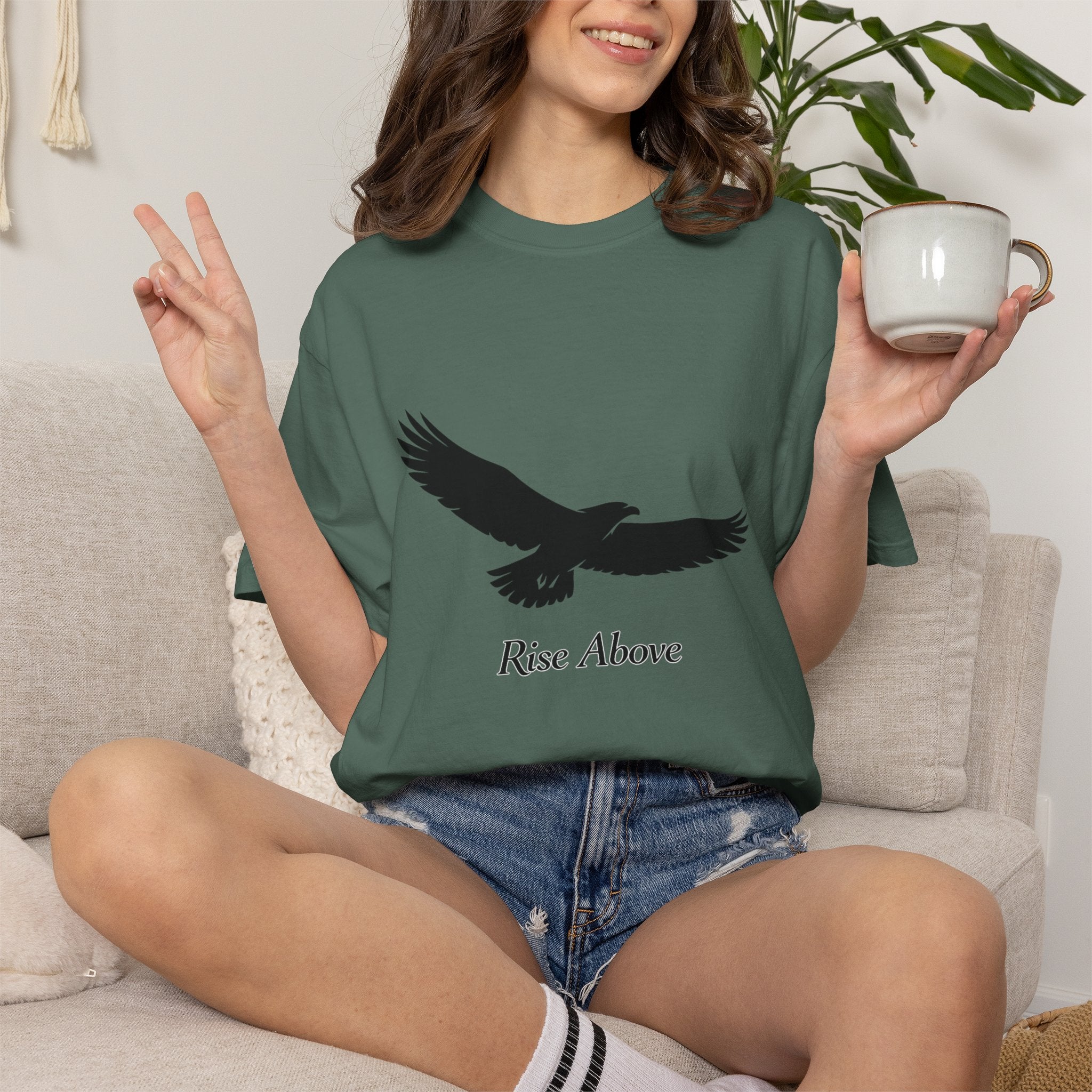 Eagle "Rise Above" T-Shirt — Inspirational Graphic Tee