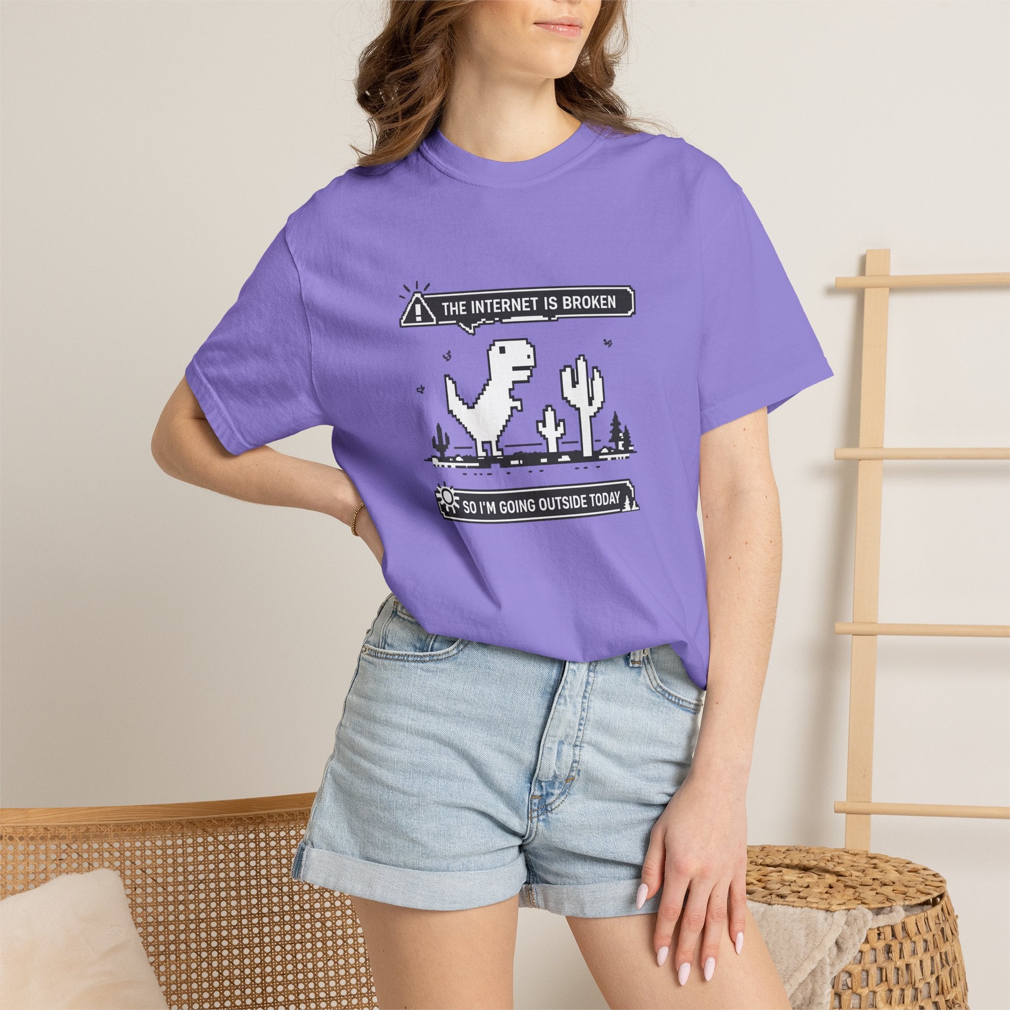 The Internet Is Broken — Dino Offline Graphic T-Shirt