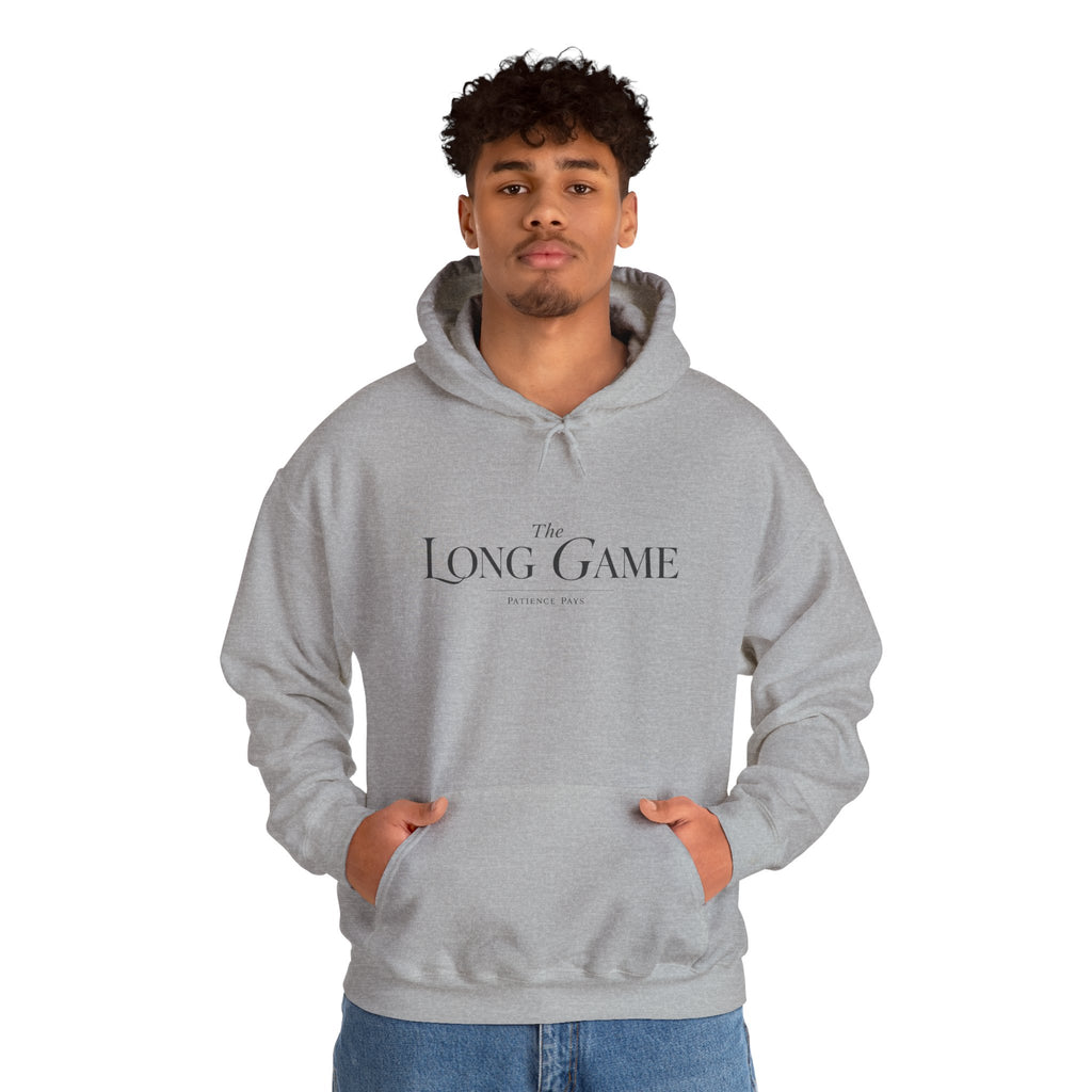 The Long Game Hoodie — Minimalist Motivational Pullover