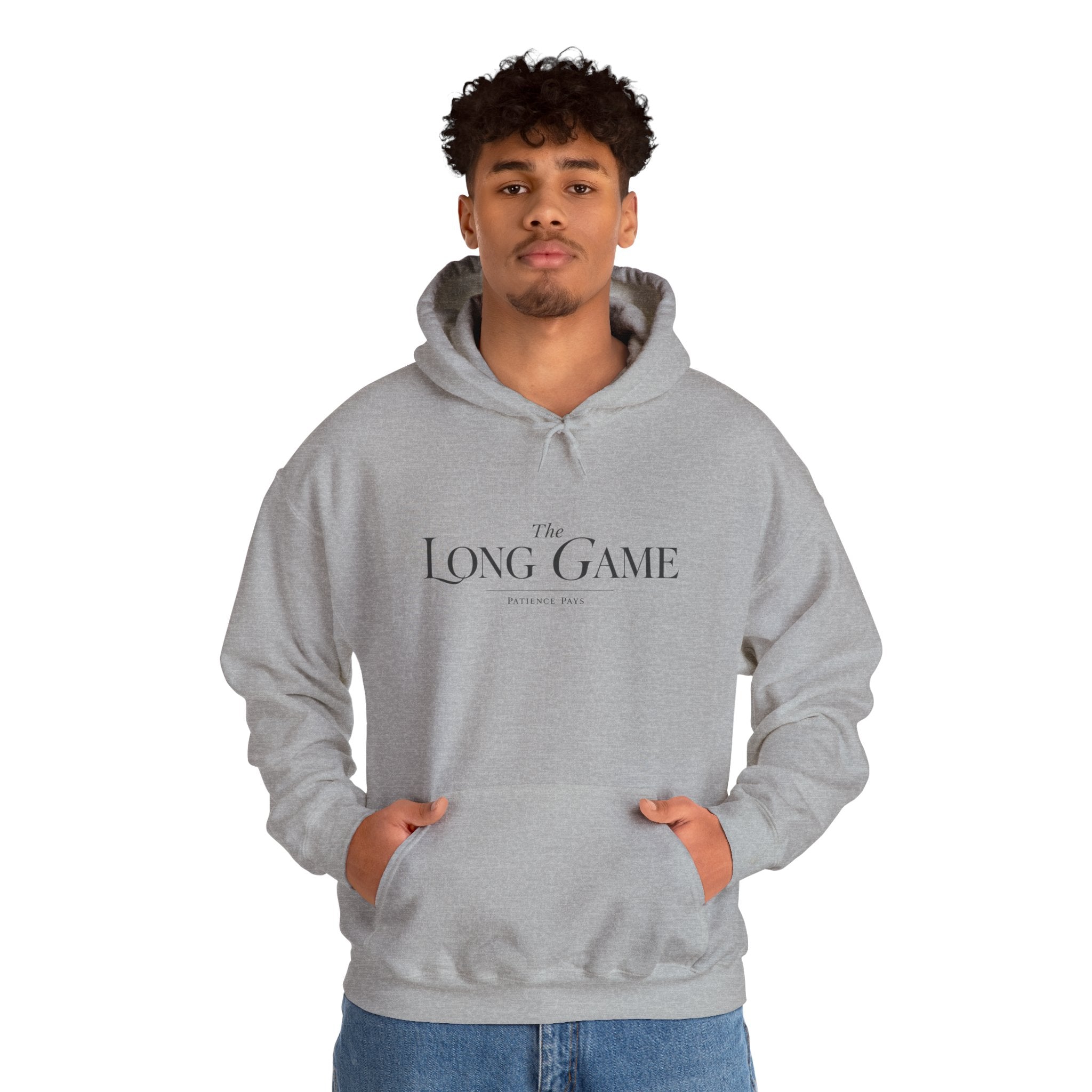 The Long Game Hoodie — Minimalist Motivational Pullover