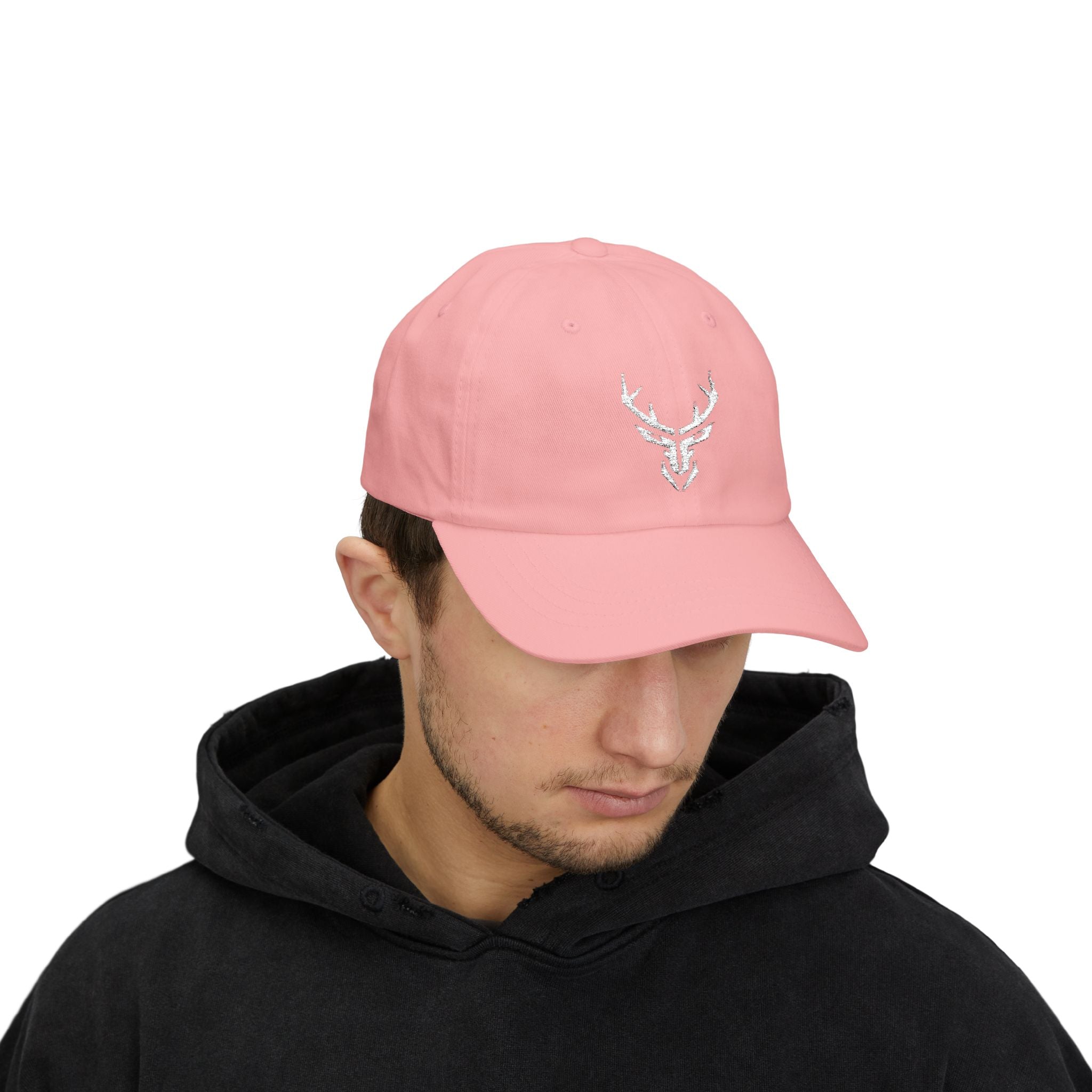 Deer Skull Dad Cap — Minimal Rustic Antler Baseball Hat